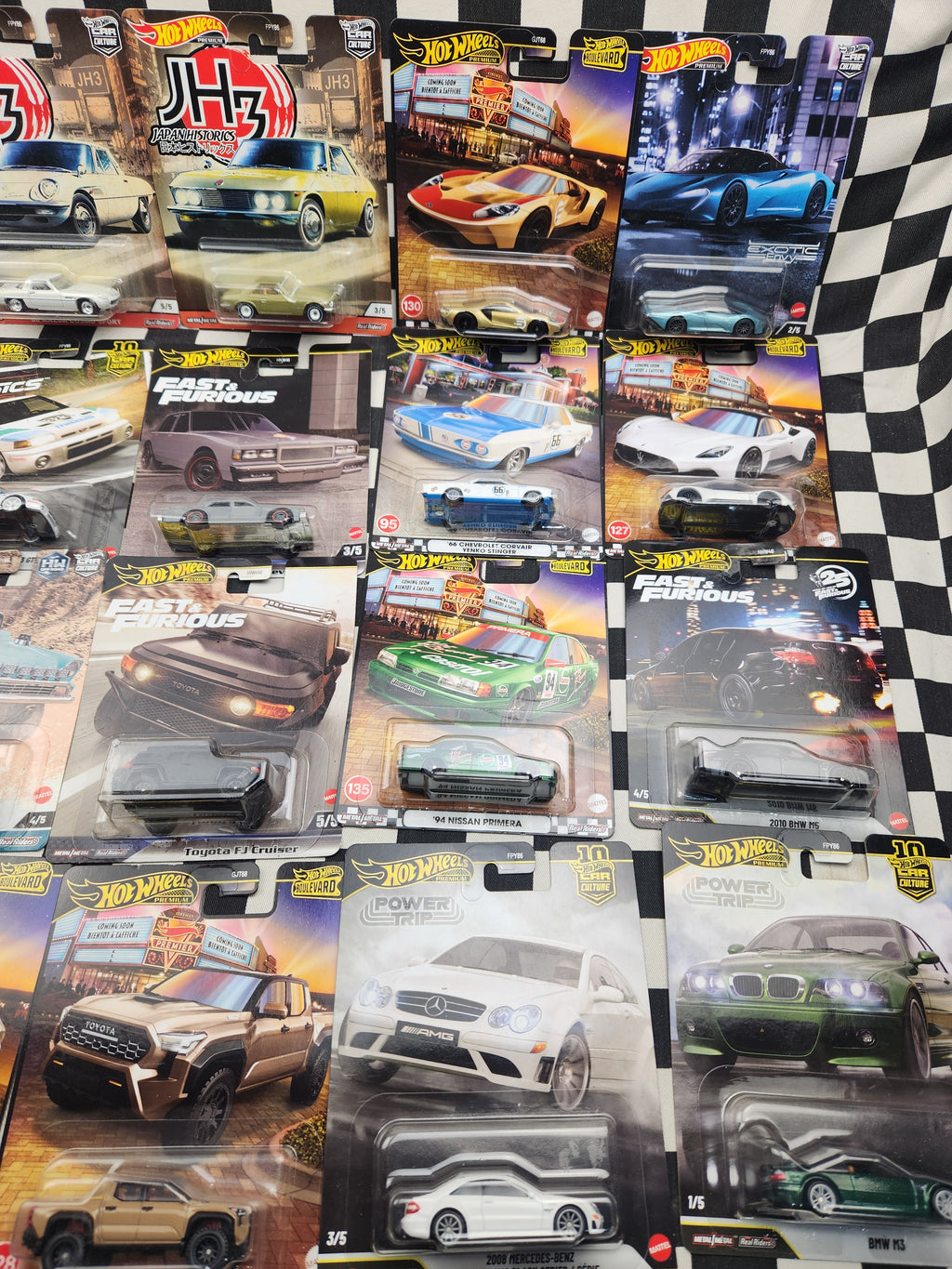 Hot Wheels Premium MEGA CLEARANCE BUNDLE #4 20 Cars  20 Rubber Tyre metal Chassis Premium range cars