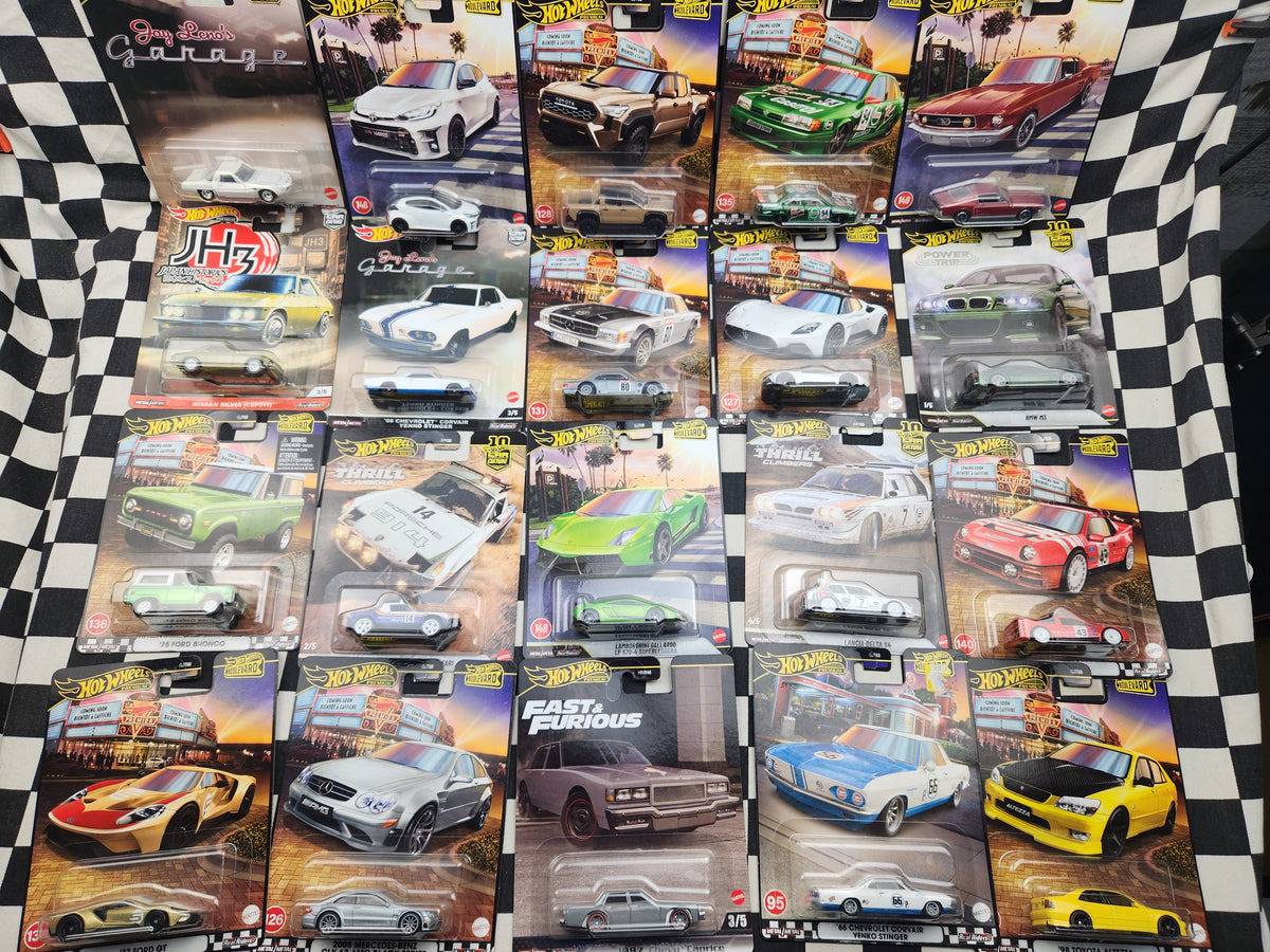 Hot Wheels Premium MEGA CLEARANCE BUNDLE #7 20 Cars  20 Rubber Tyre metal Chassis Premium range cars