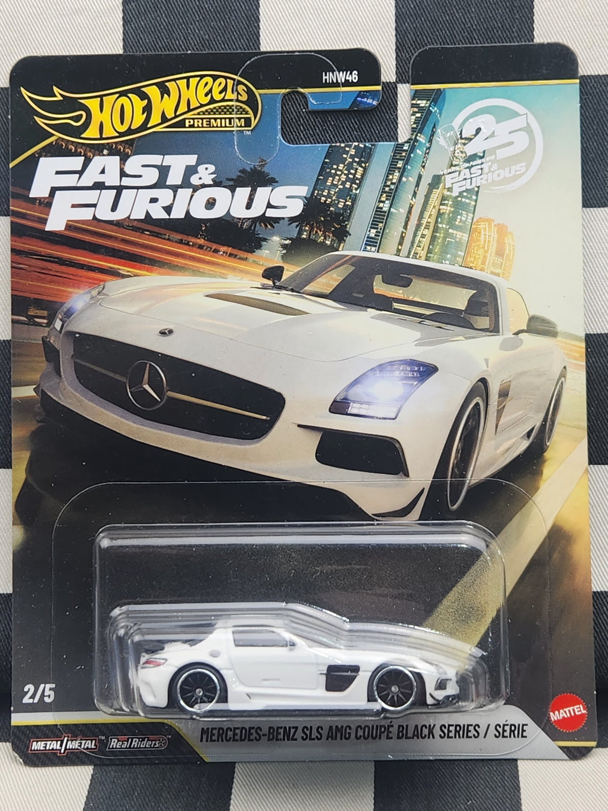 Hot Wheels Premium Fast & Furious Mercedes Benz SLS AMG Coupe Black Series