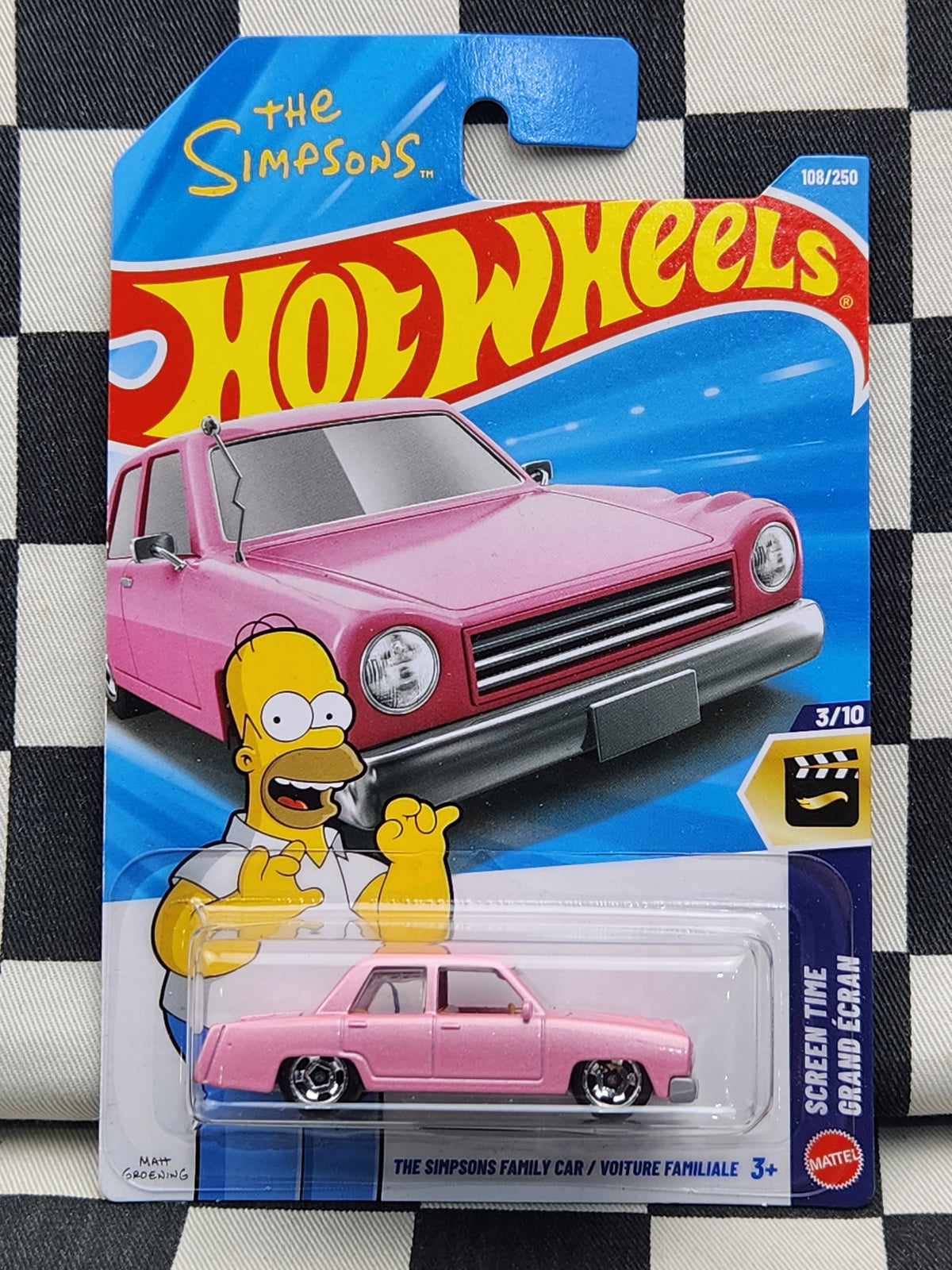 Hot Wheels 2026 Screen Time The Simpsons Family Car Pink HTF