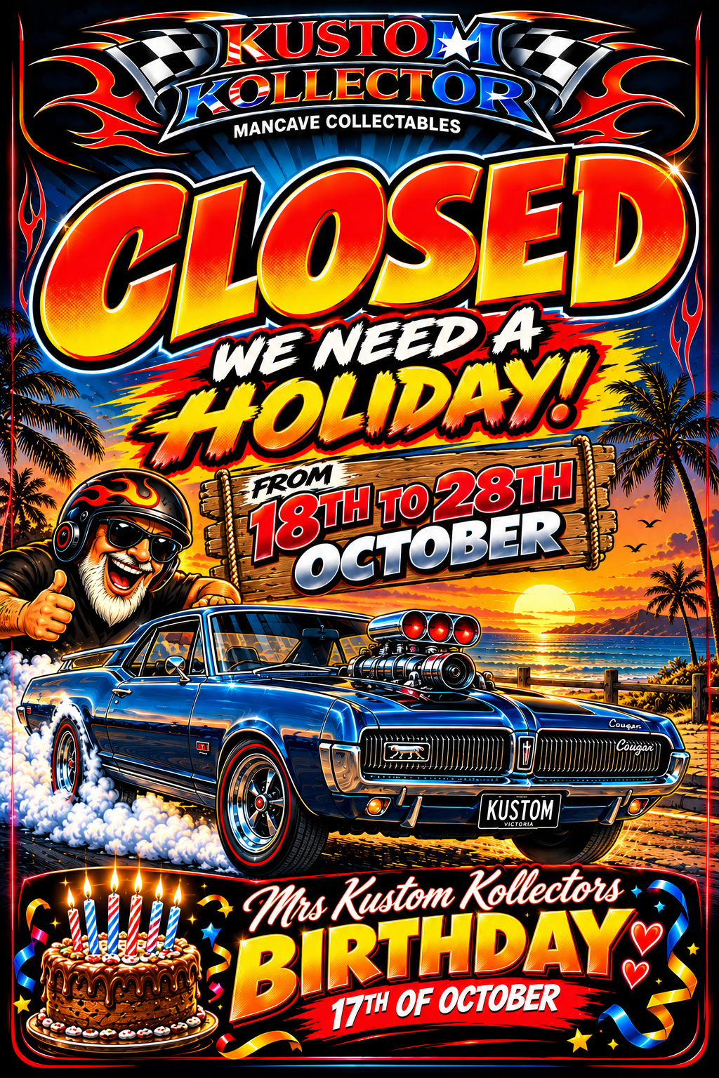 HOLIDAY CLOSURE NOTICE Shop still open to Sat 17th Post still to Fri 16th