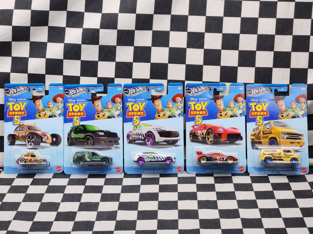 Hot Wheels Silver Series Toy Story 5 Full Set 5 Cars VW Dodge Van & More