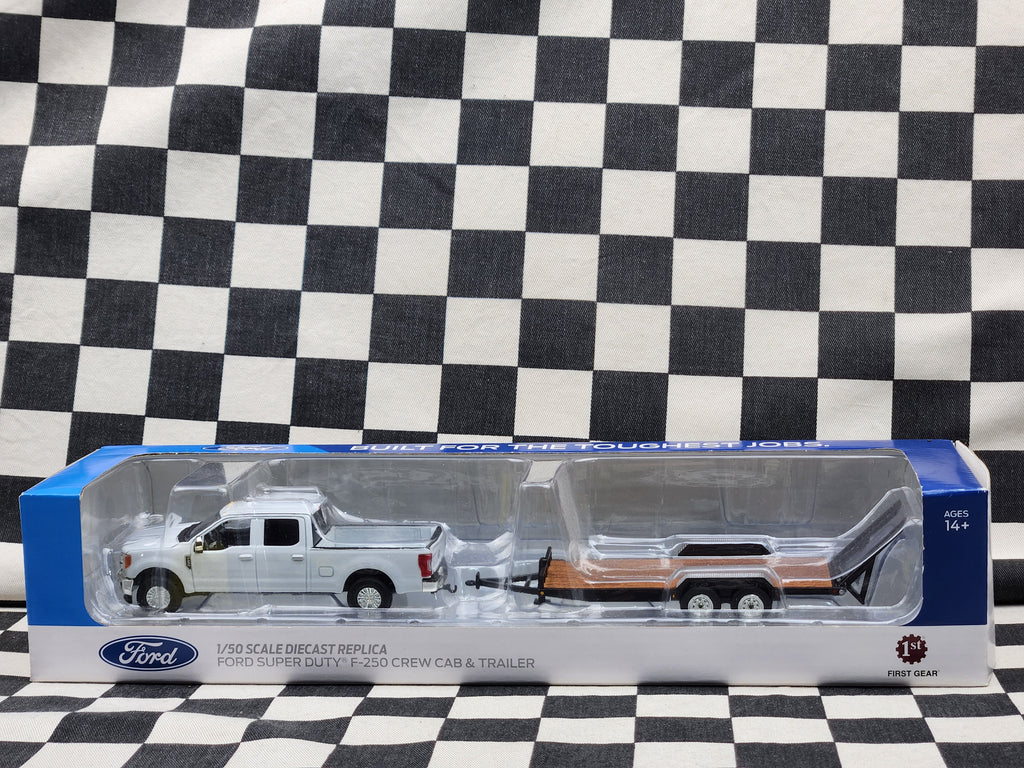 First Gear 1:50 Ford Super Duty F250 Crew Cab & Trailer