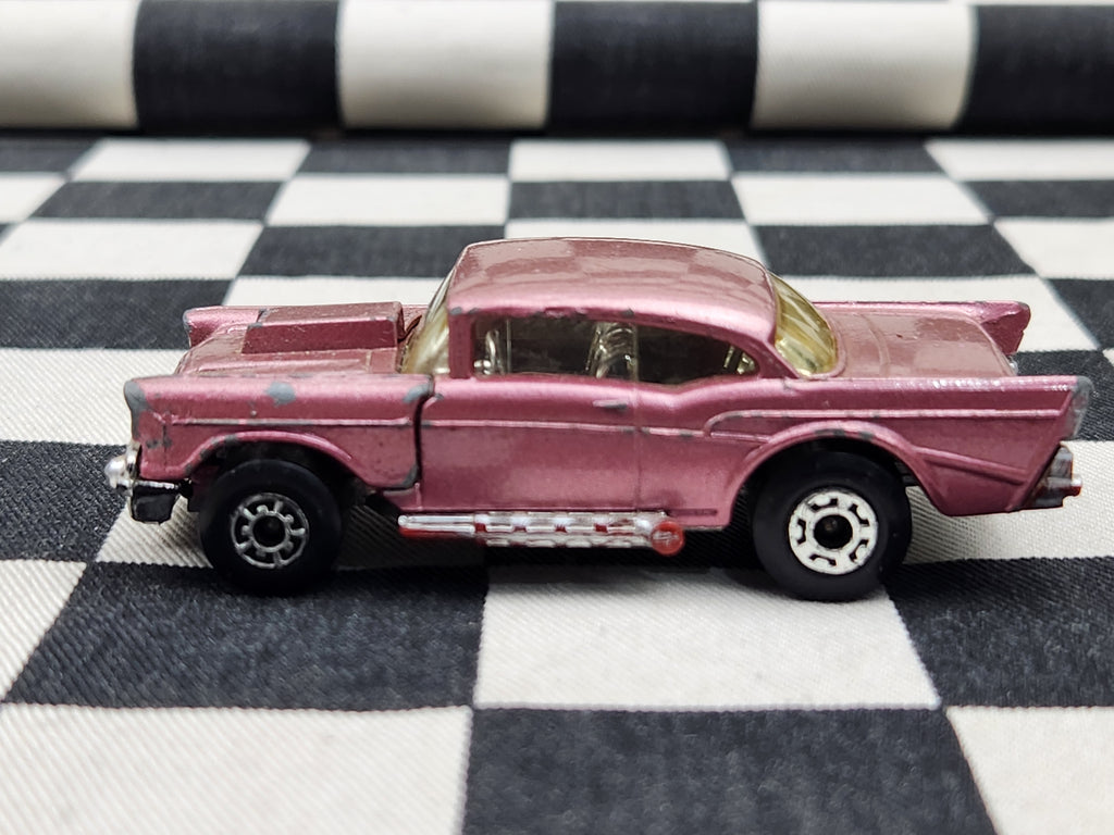 Vintage Loose Matchbox 57 Chevy Pink Metallic