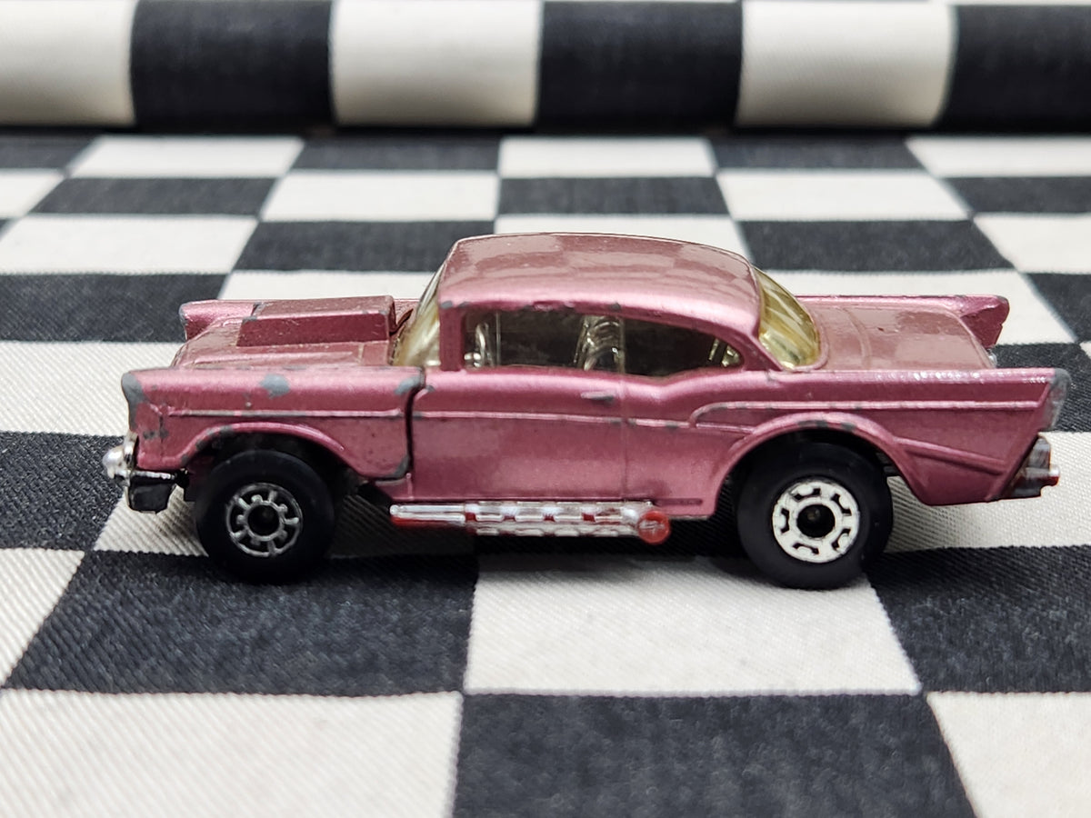 Vintage Loose Matchbox 57 Chevy Pink Metallic