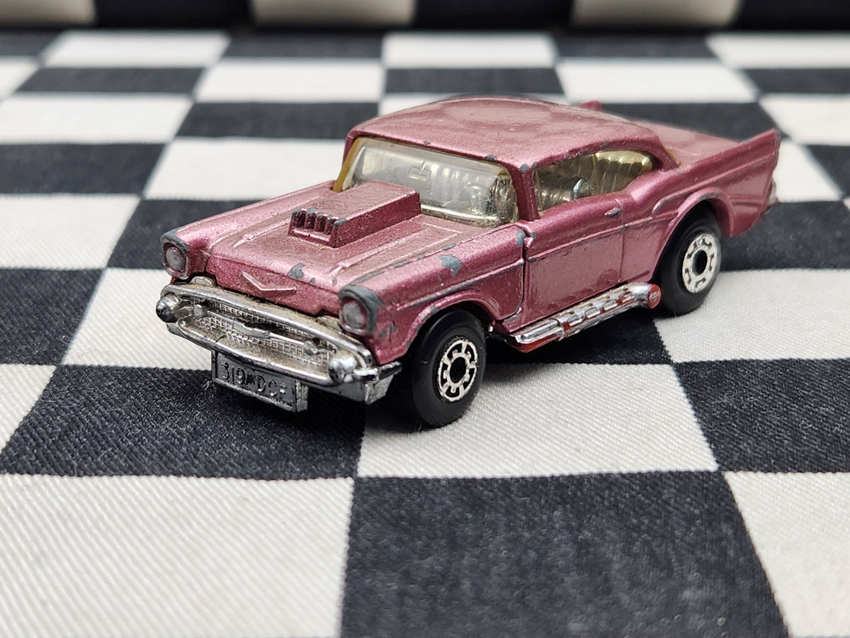 Vintage Loose Matchbox 57 Chevy Pink Metallic