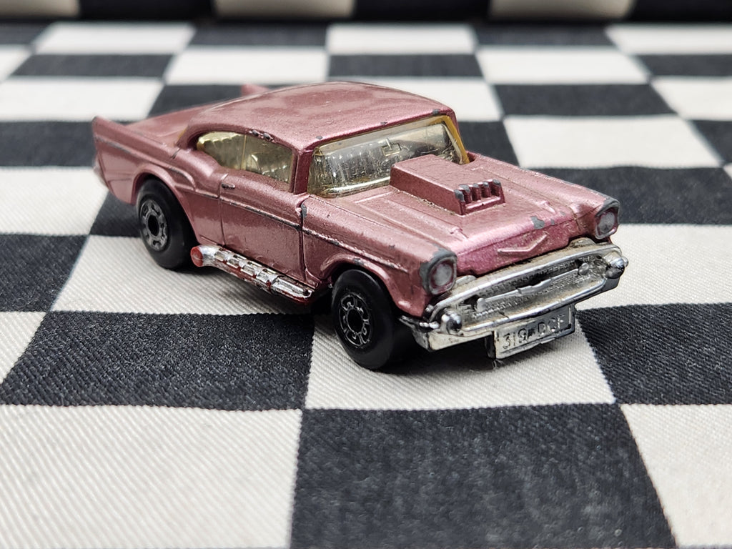 Vintage Loose Matchbox 57 Chevy Pink Metallic