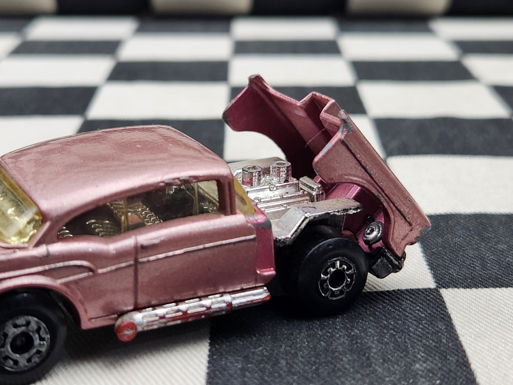 Vintage Loose Matchbox 57 Chevy Pink Metallic