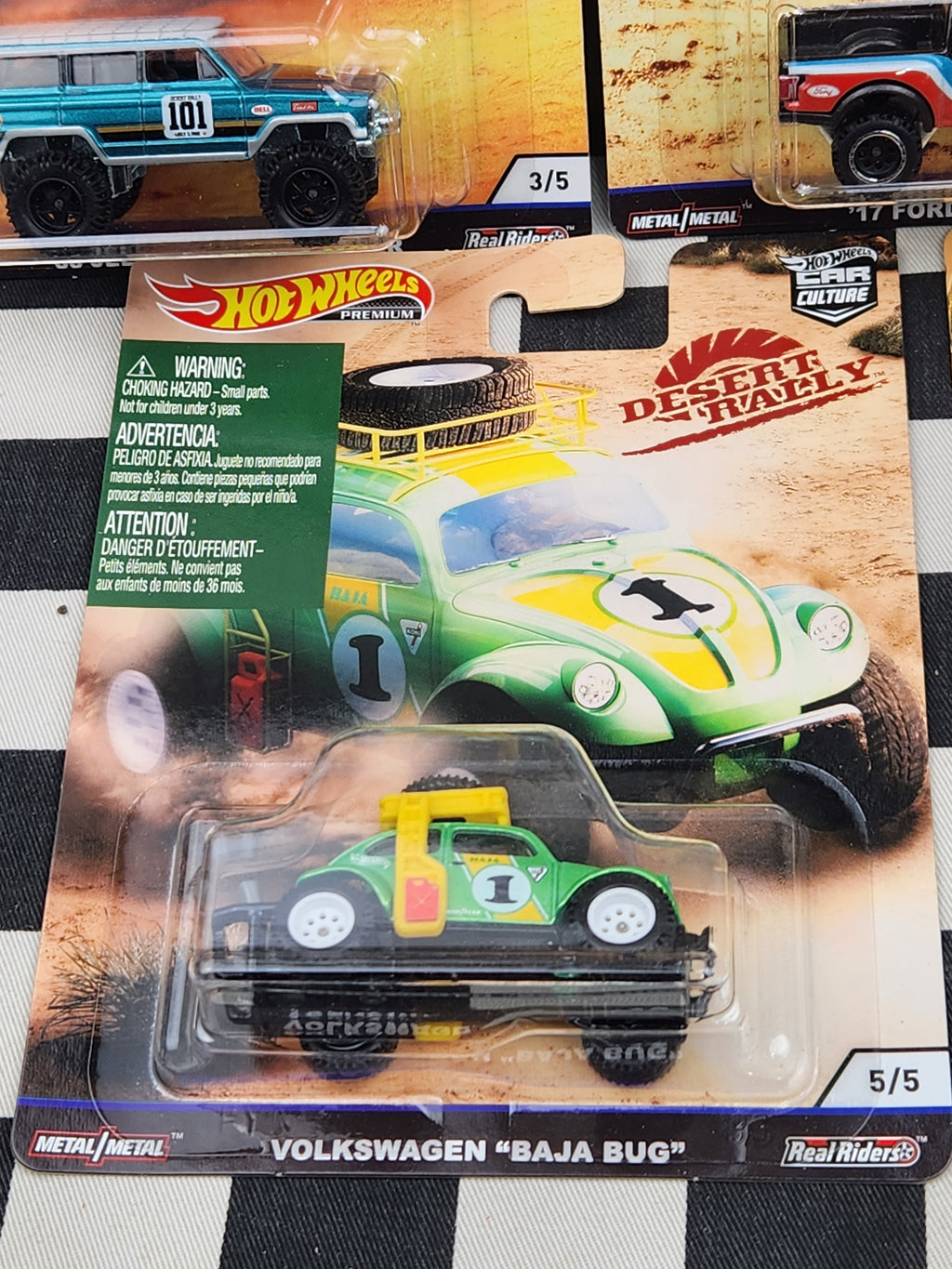 Hot Wheels Premium Desert rally Set of 5 VW Baja Bug Dodge F150 Raptor Jeep Oldsmobile