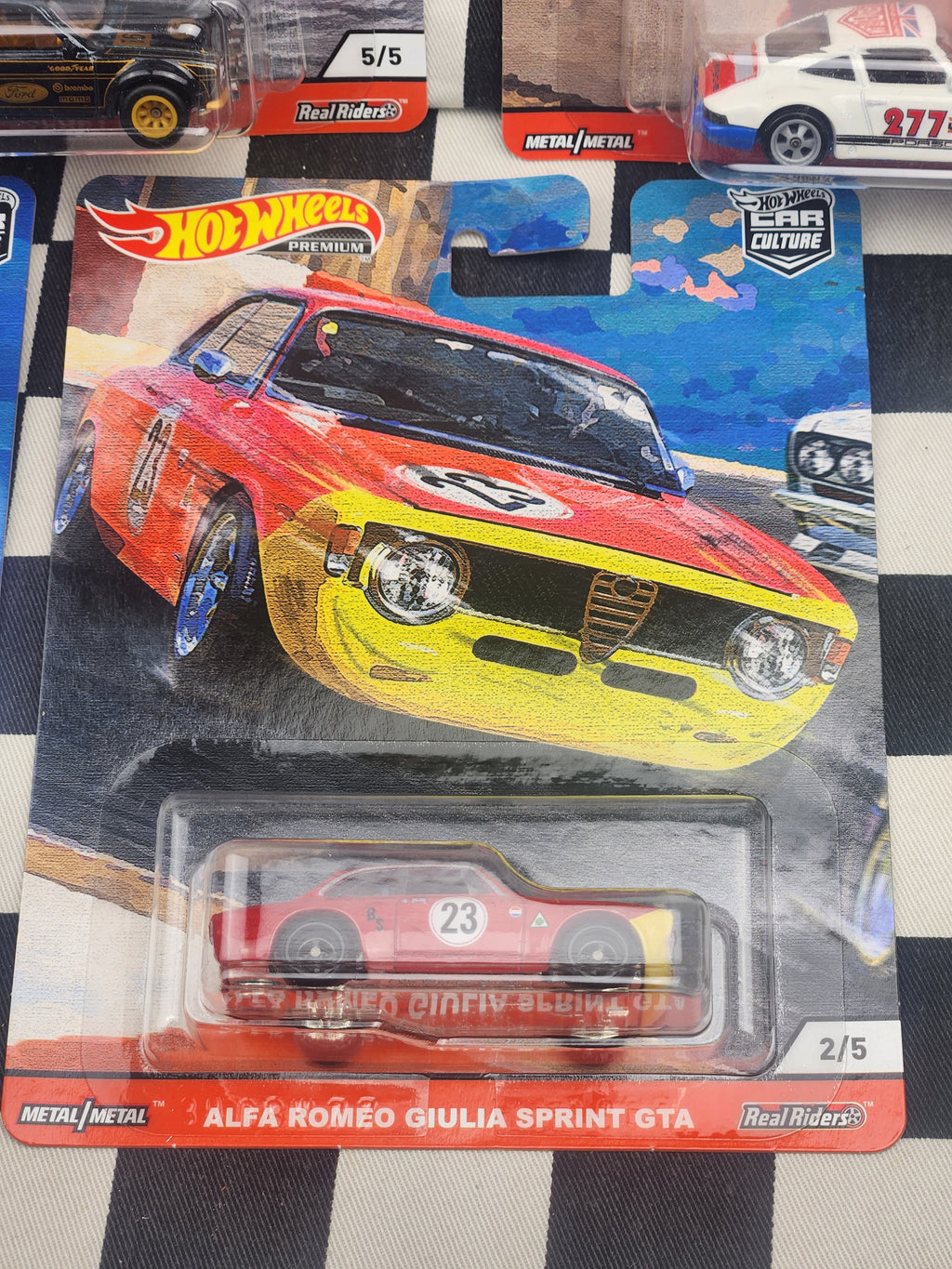 Hot Wheels Premium Door Slammers Set of 5 Ford Escort Datsun 510 Porsche 911 BMW 2002 Alfa Sprint GTA
