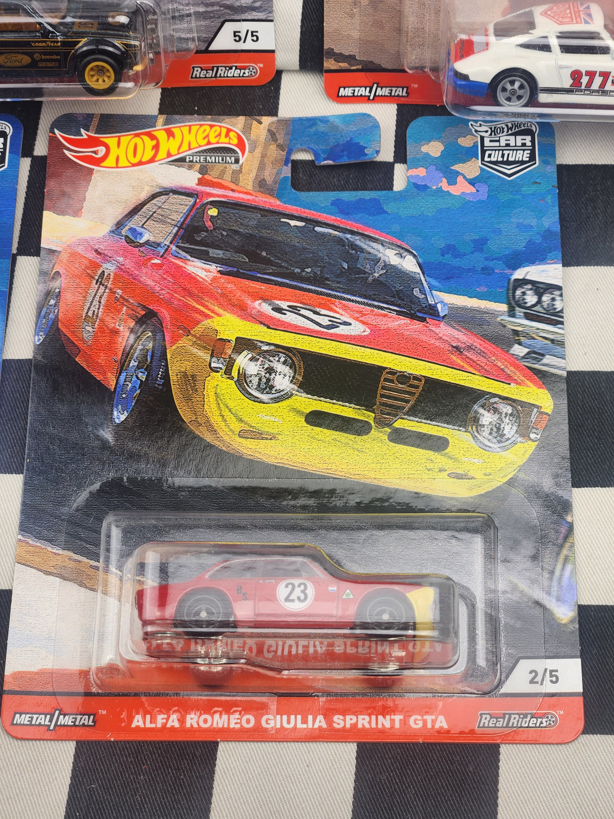 Hot Wheels Premium Door Slammers Set of 5 Ford Escort Datsun 510 Porsche 911 BMW 2002 Alfa Sprint GTA