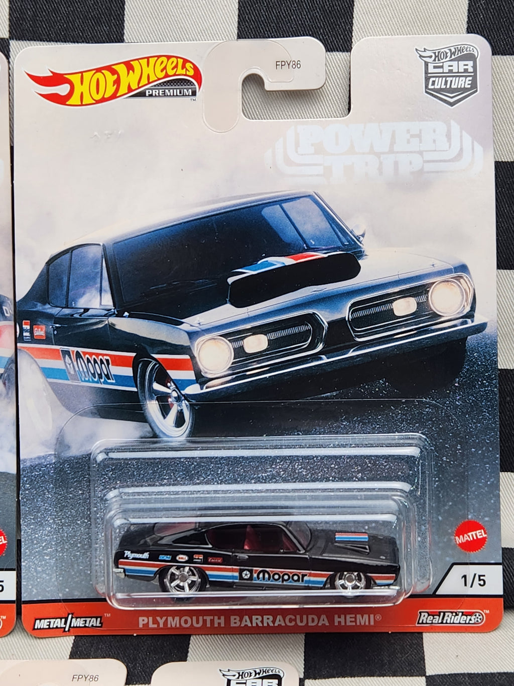 Hot Wheels Premium Power Trip Set of 5 Dodge SRT Demon Plymouth Barracuda Hemi Buick Regal GNX GMC Syclone Chevy Luv