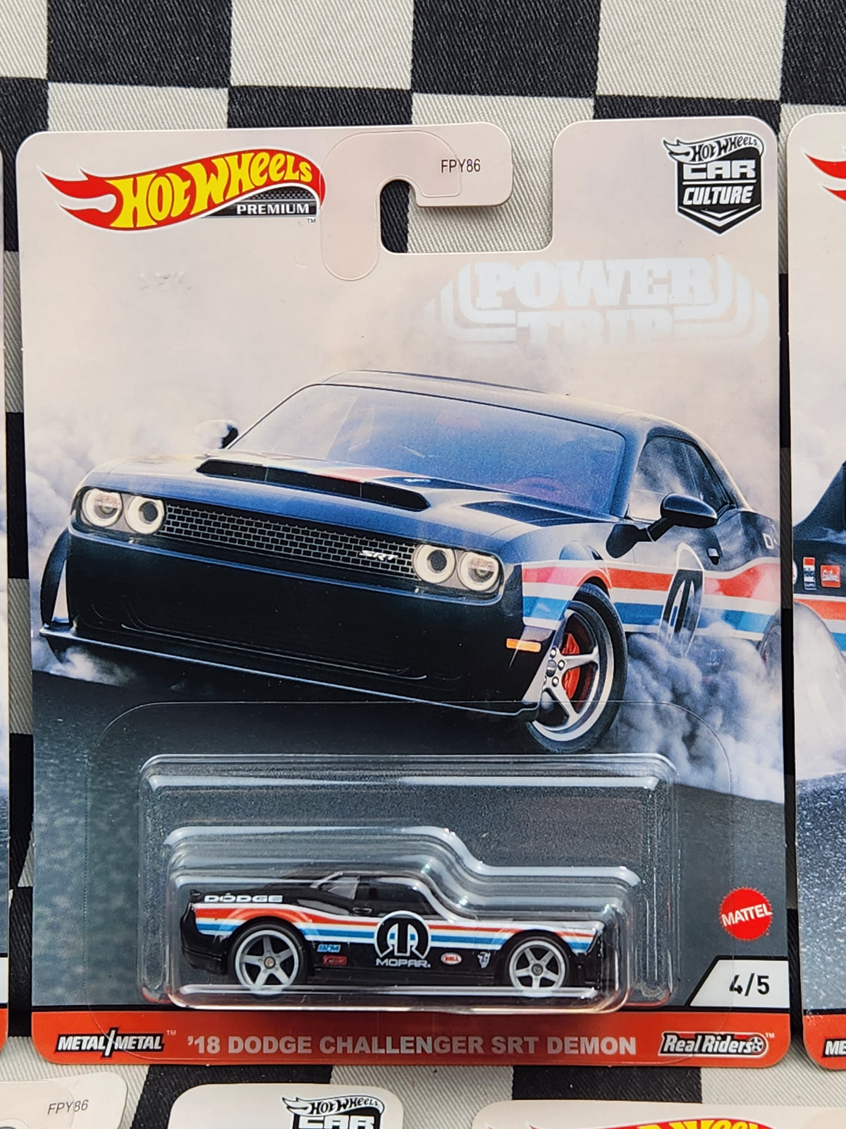 Hot Wheels Premium Power Trip Set of 5 Dodge SRT Demon Plymouth Barracuda Hemi Buick Regal GNX GMC Syclone Chevy Luv
