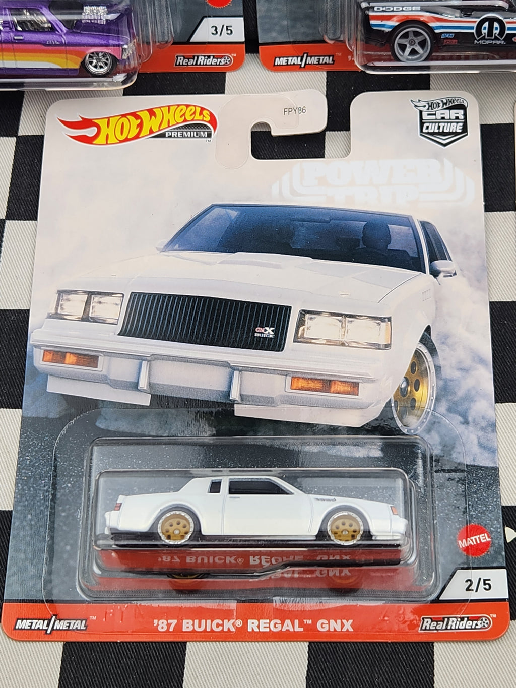 Hot Wheels Premium Power Trip Set of 5 Dodge SRT Demon Plymouth Barracuda Hemi Buick Regal GNX GMC Syclone Chevy Luv