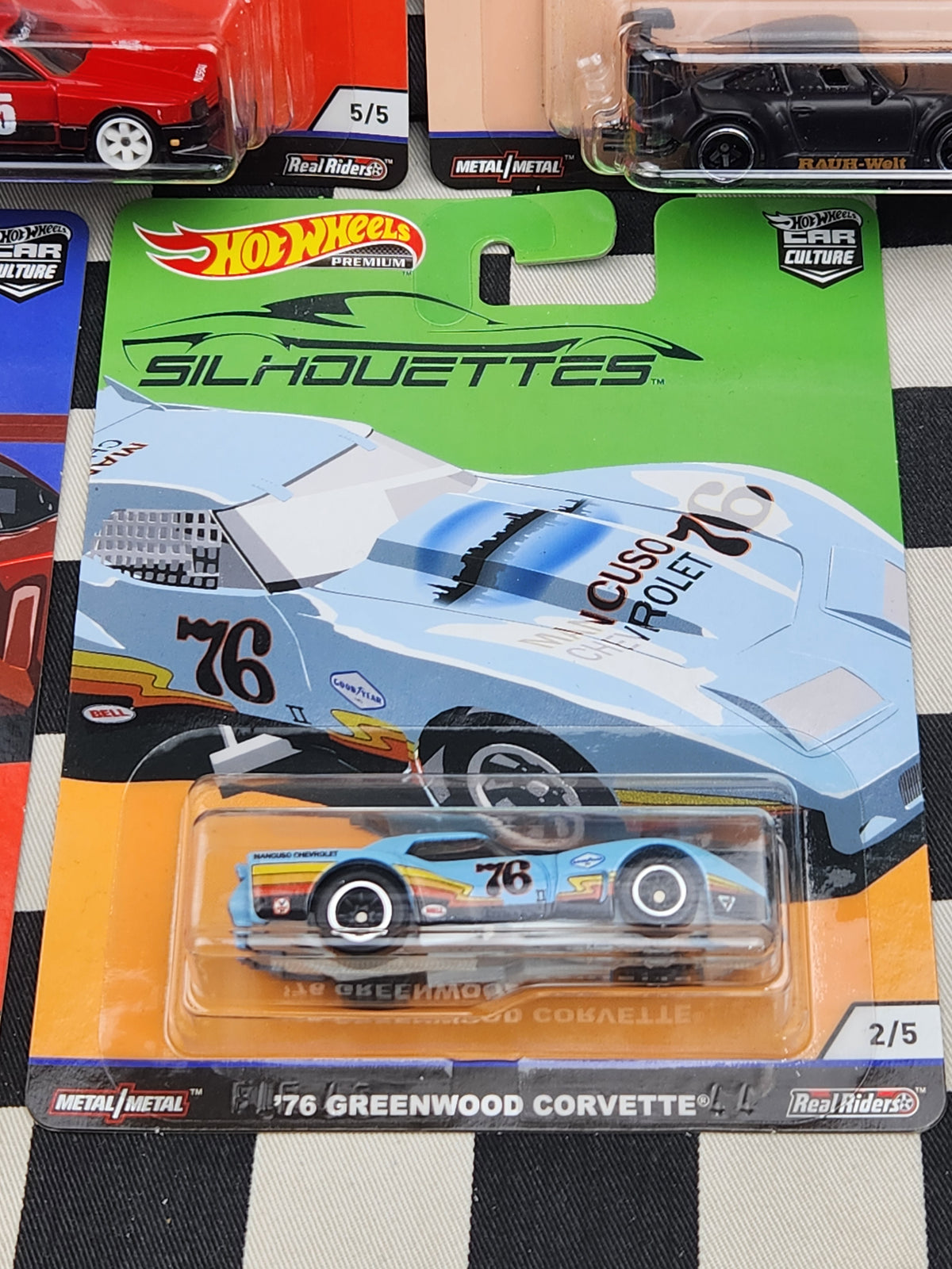 Hot Wheels Premium Silhouettes Set of 5 Nissan Skyline RWB Porsche 935 Chevy Corvette Monza