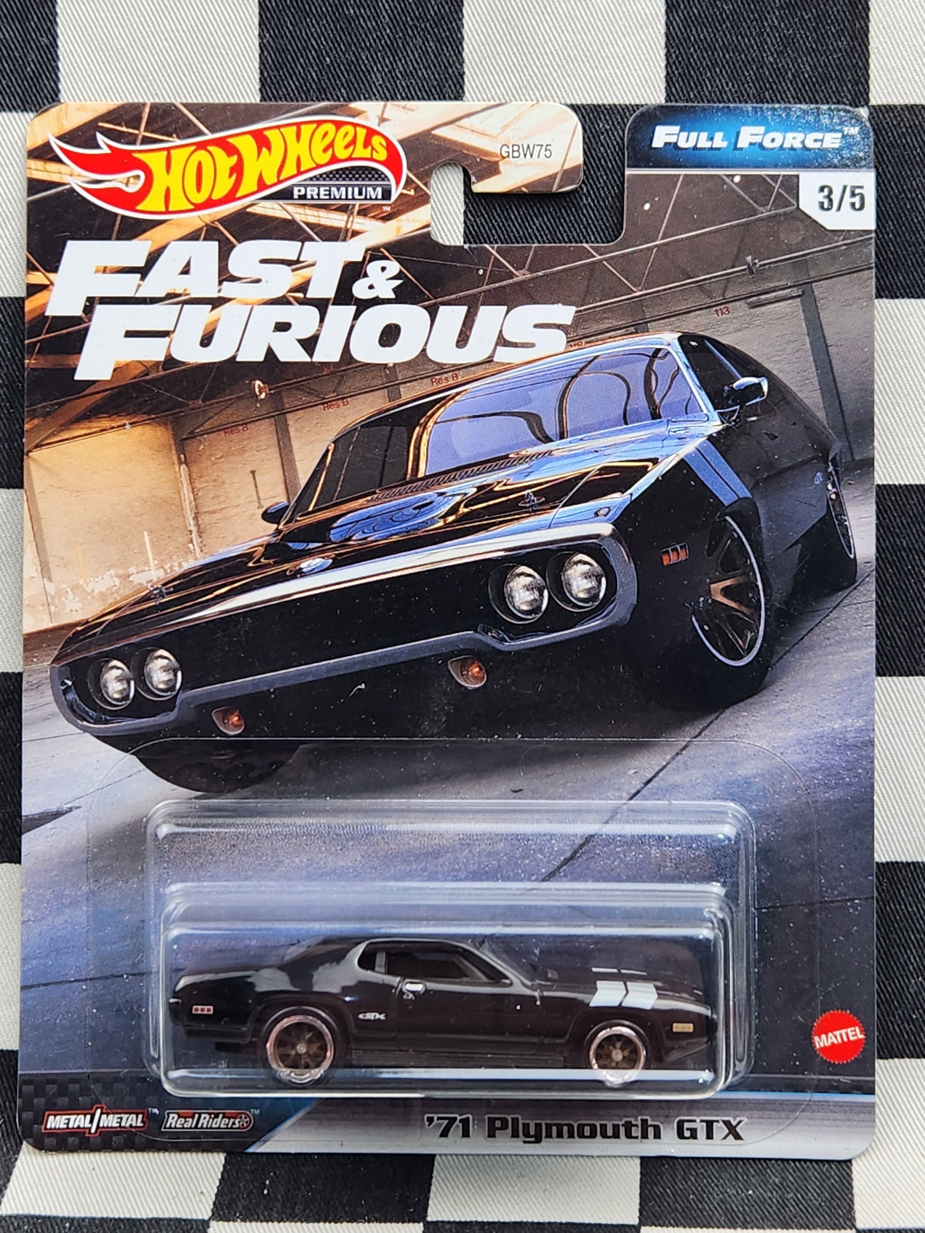 Hot Wheels Premium Fast & Furious Full Force 71 Plymouth GTX