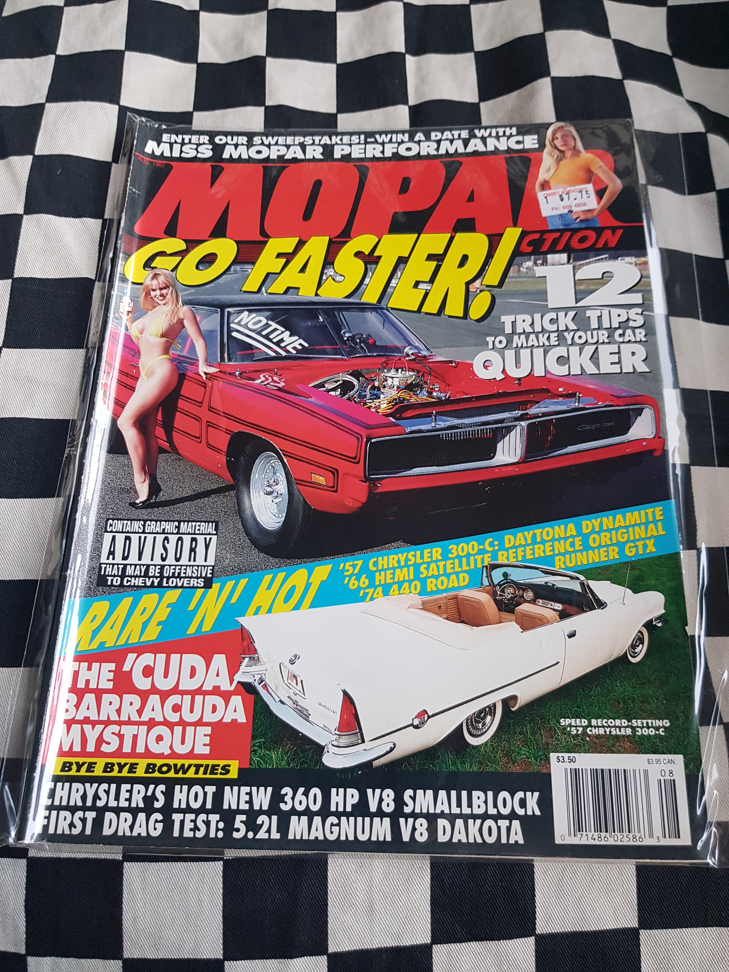 Mopar Action Magazine 8/92 Dodge Hemi Plymouth Gtx Valiant Cuda Charger