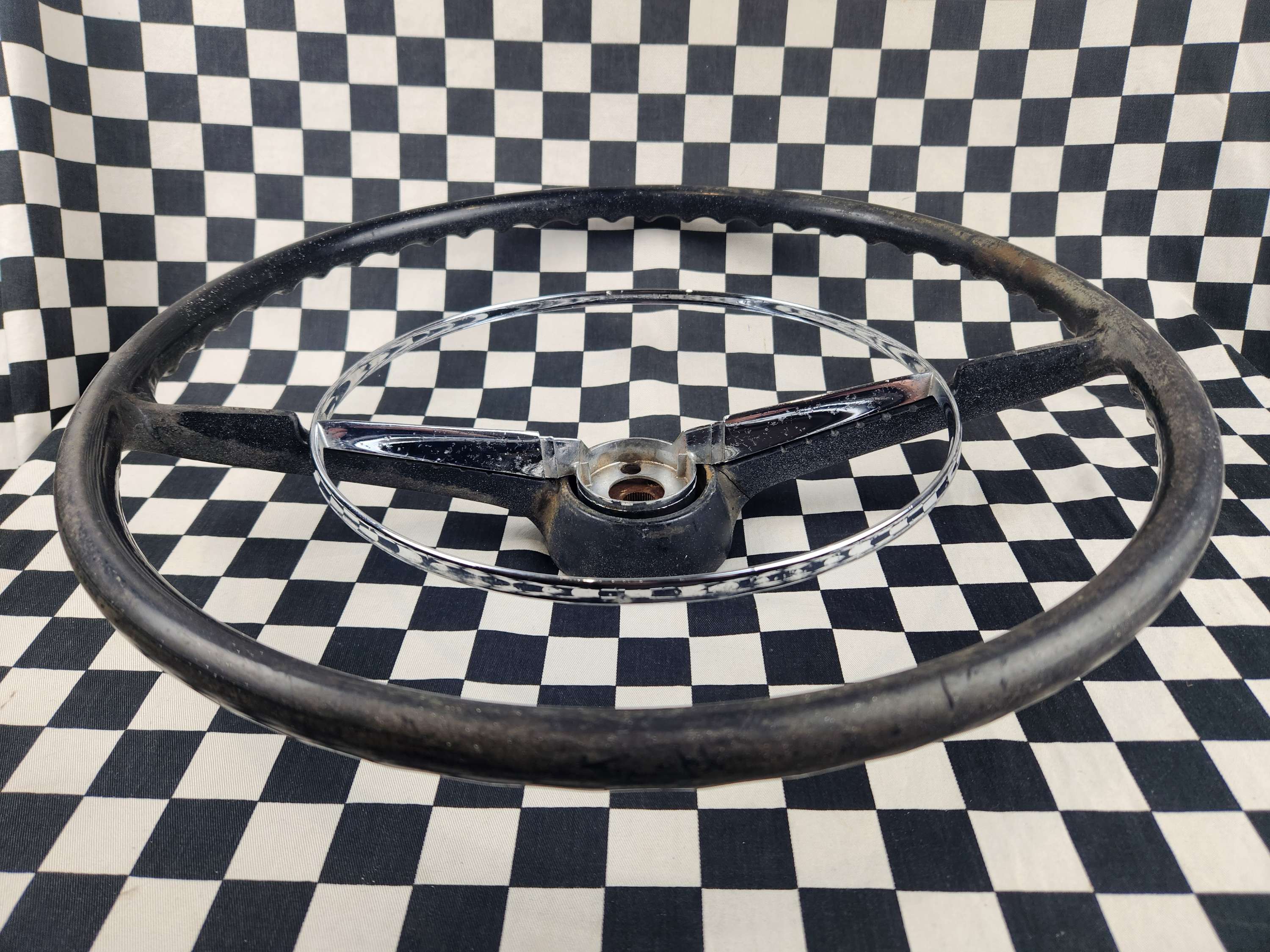 Original 1955/56 Chevy Steering Wheel with Horn Ring Hot Rod Rat Rod Jalopy