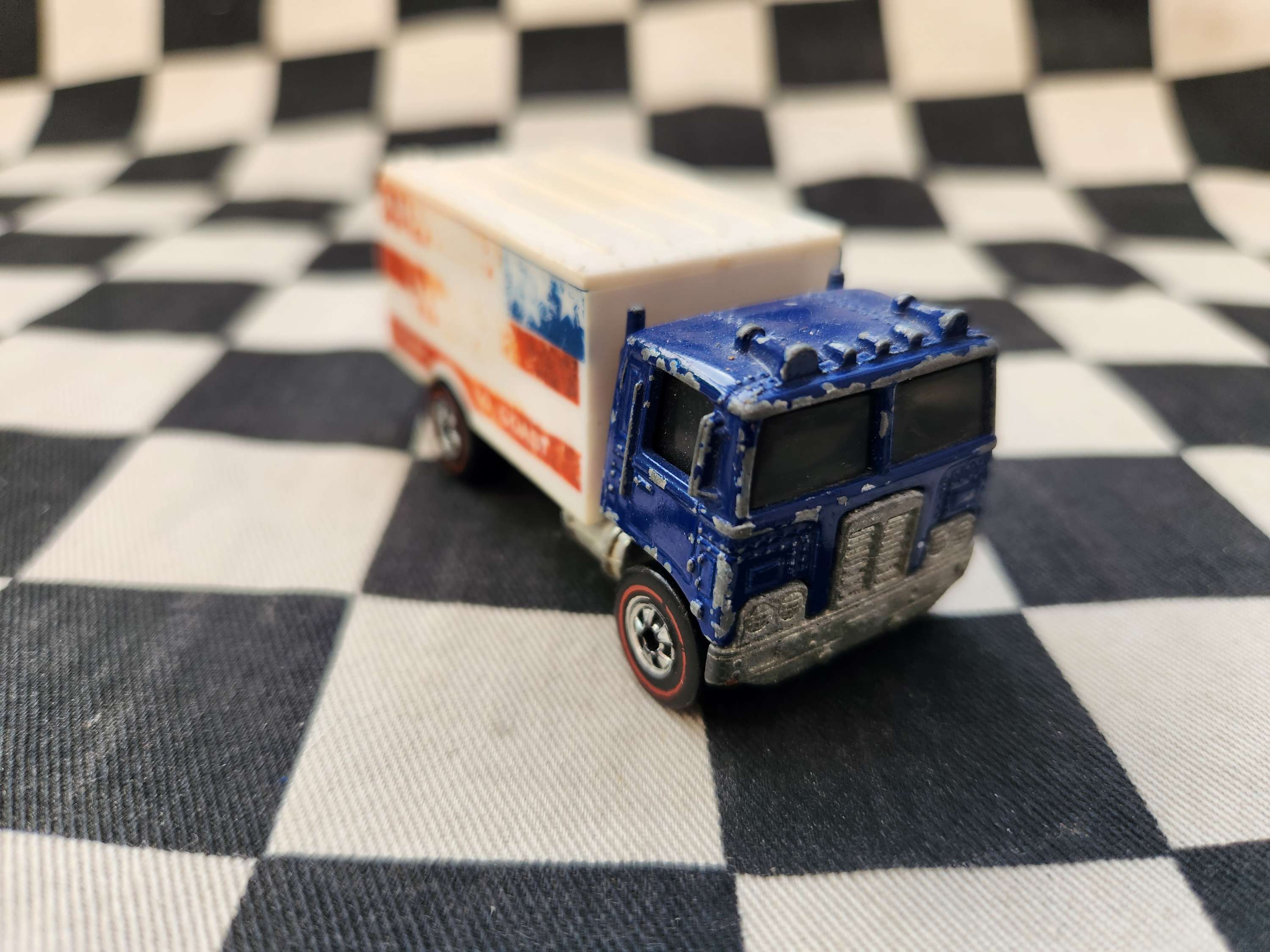 Vintage Loose Hot Wheels Redline American Hauler Truck Blue Enamel