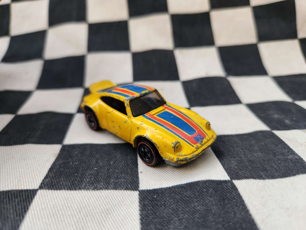 Vintage Loose Hot Wheels Redline Porsche P 911 Yellow Enamel