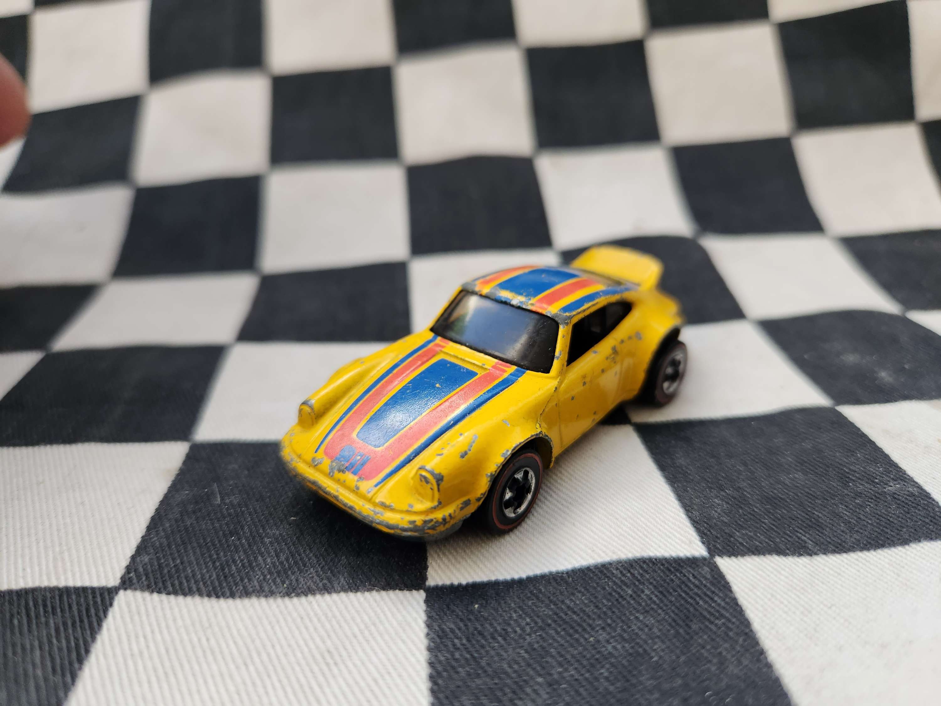 Vintage Loose Hot Wheels Redline Porsche P 911 Yellow Enamel