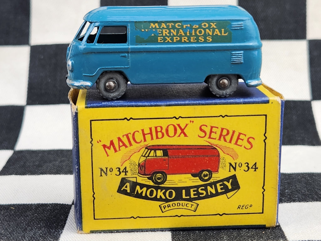 Matchbox Lesney Moko No34 Volkswagen Kombi Van in Original Box