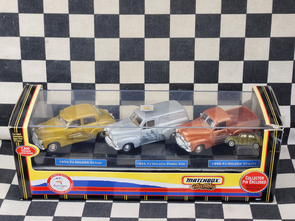 Matchbox 1/43  Sydney 2000 Olympics FJ Holden Set 3 Ute Van Sedan