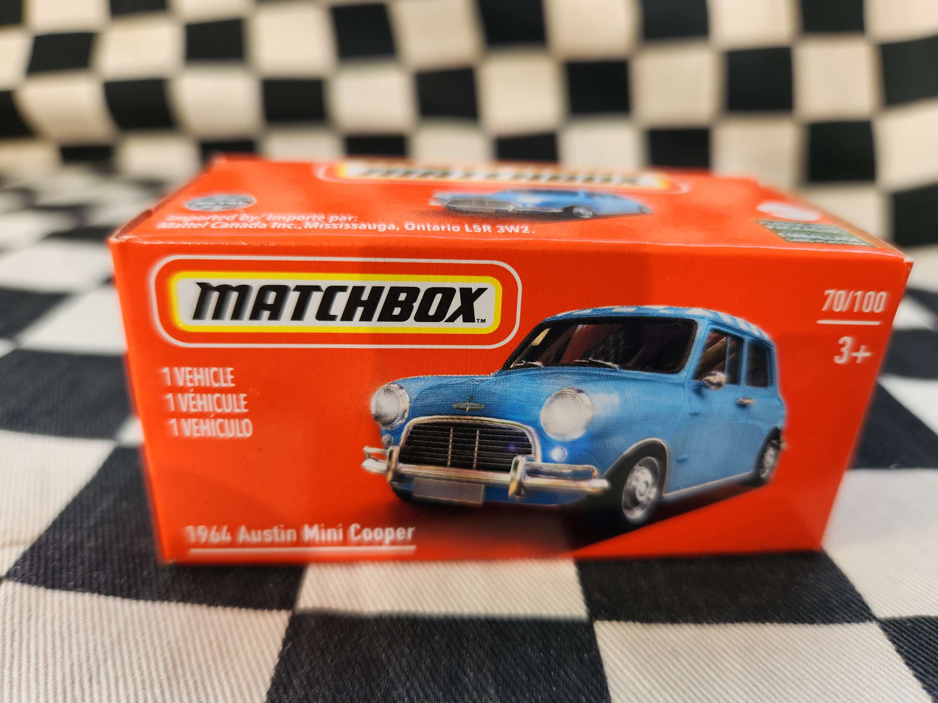 Matchbox Power Grab 1964 Austin Mini Cooper Blue