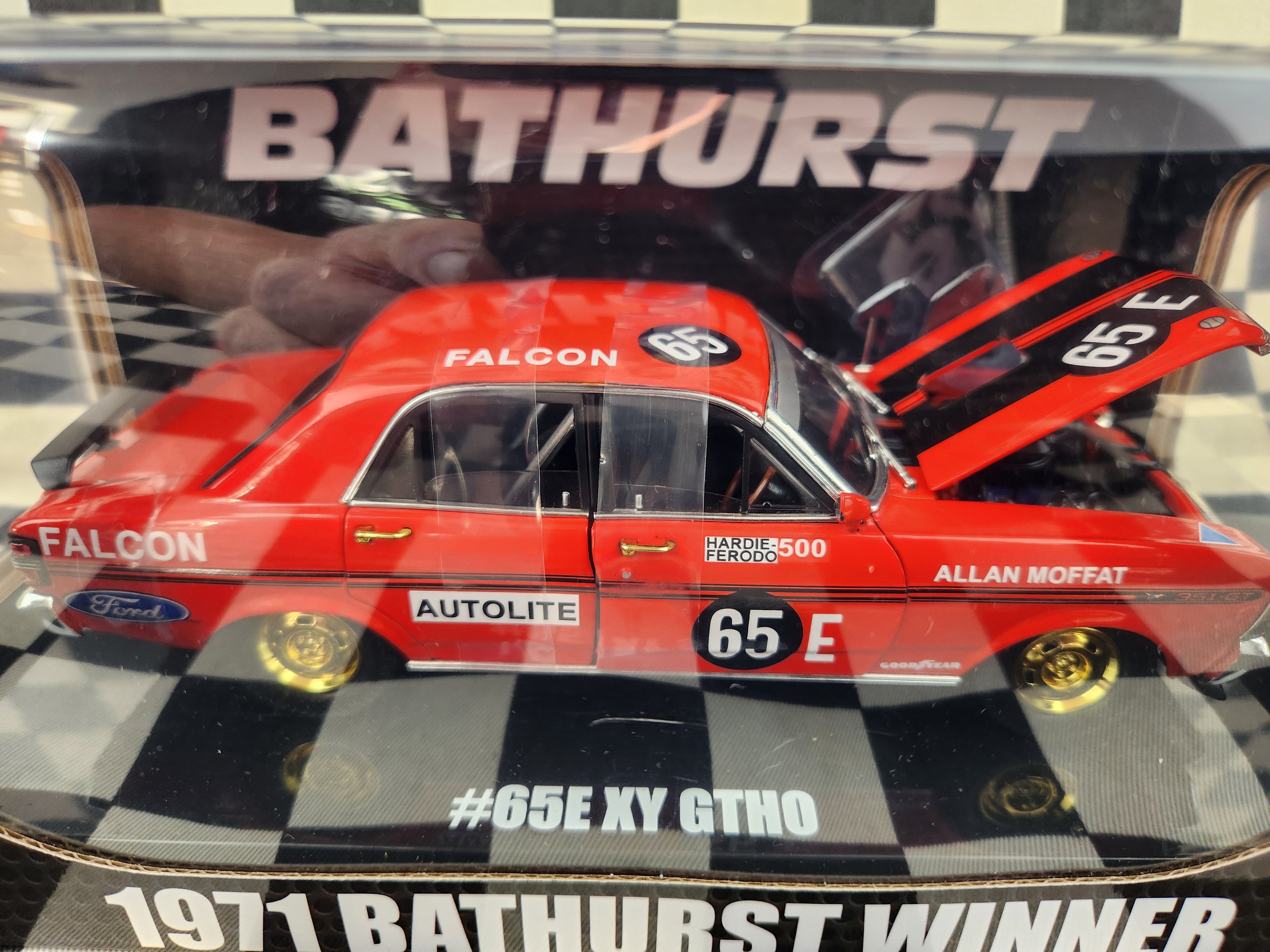 DDA 1:24 CHASE 1971 Bathurst Winner Allan Moffat #65E Ford Falcon XY GTHO Phase3