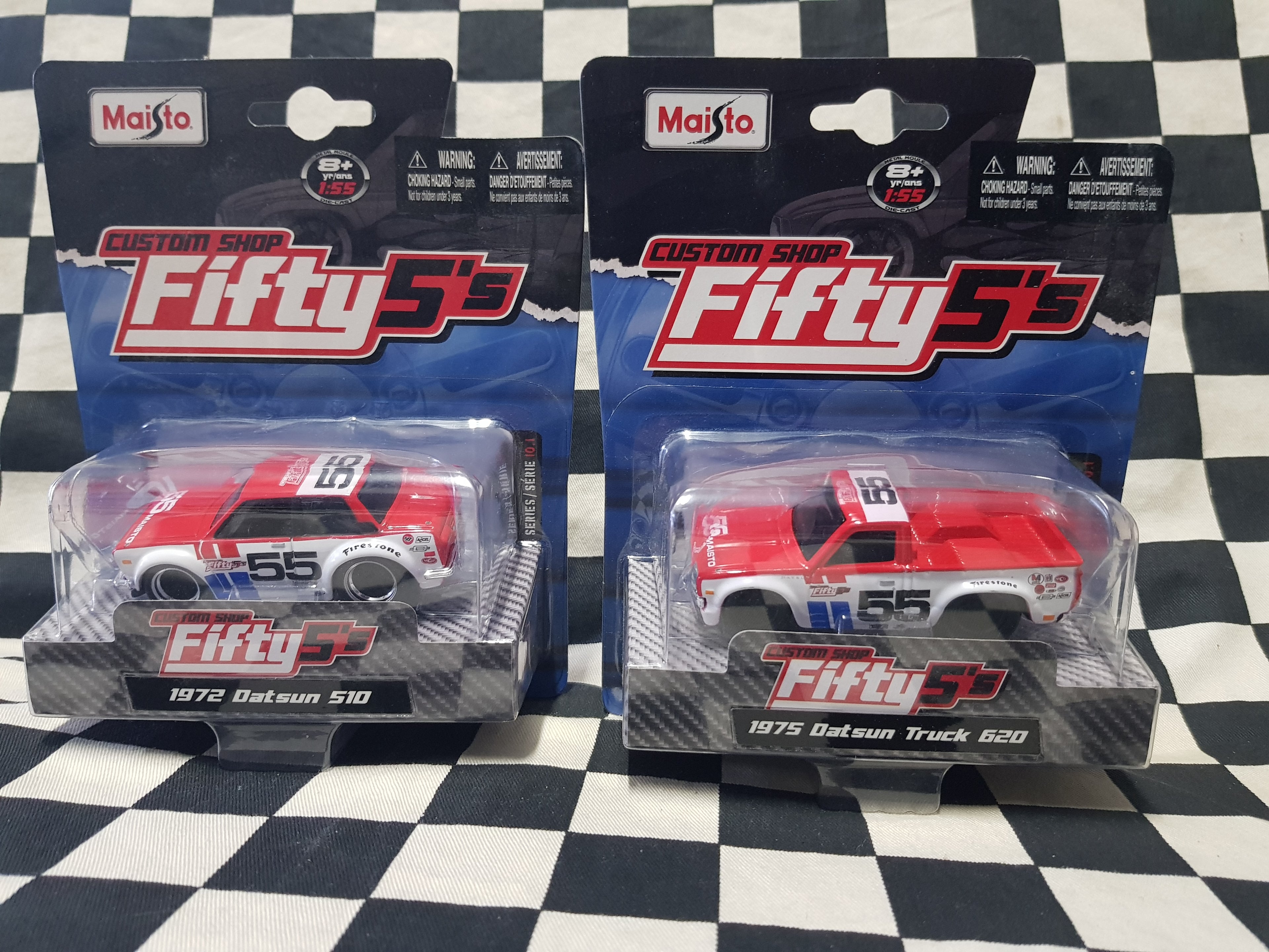Maisto Fifty 5s 1975 Datsun 620 Truck / 1972 Datsun 510