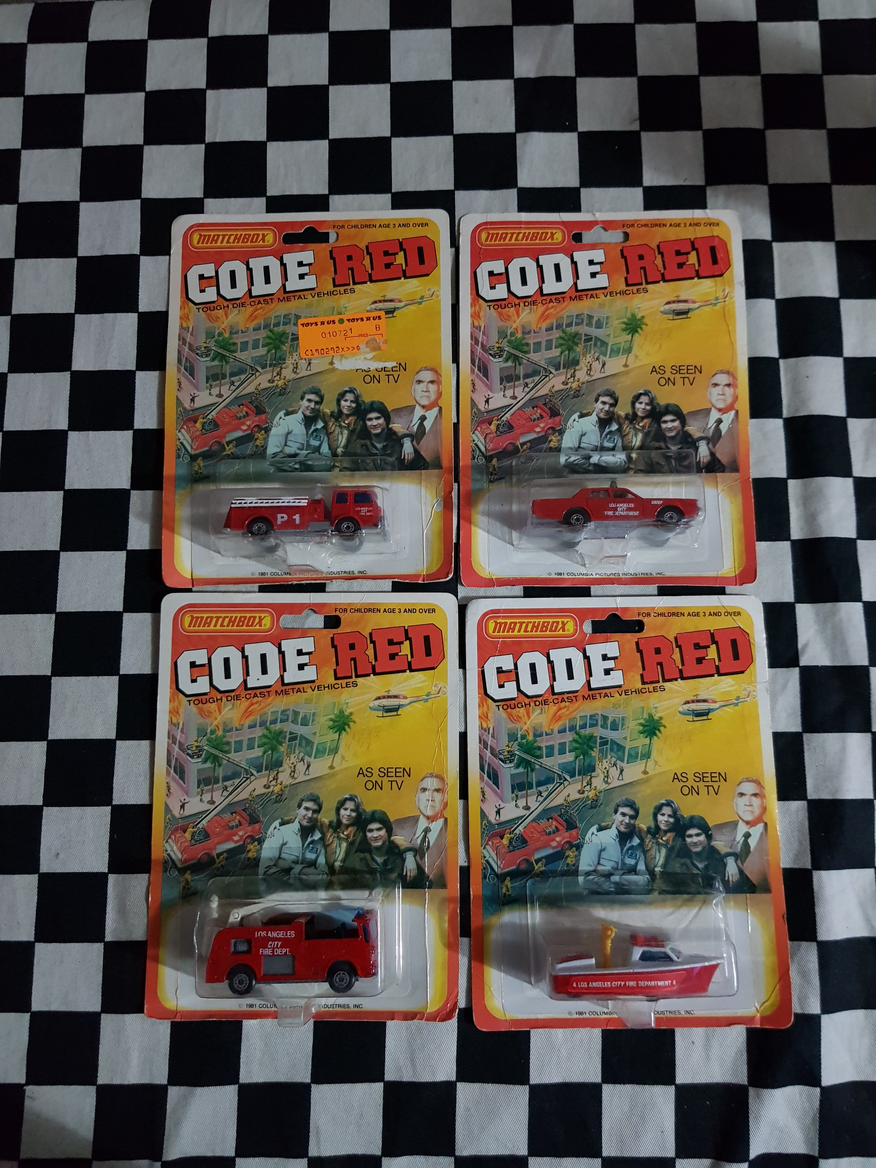 Matchbox Code Red Choice of Four. fire engine, Boat