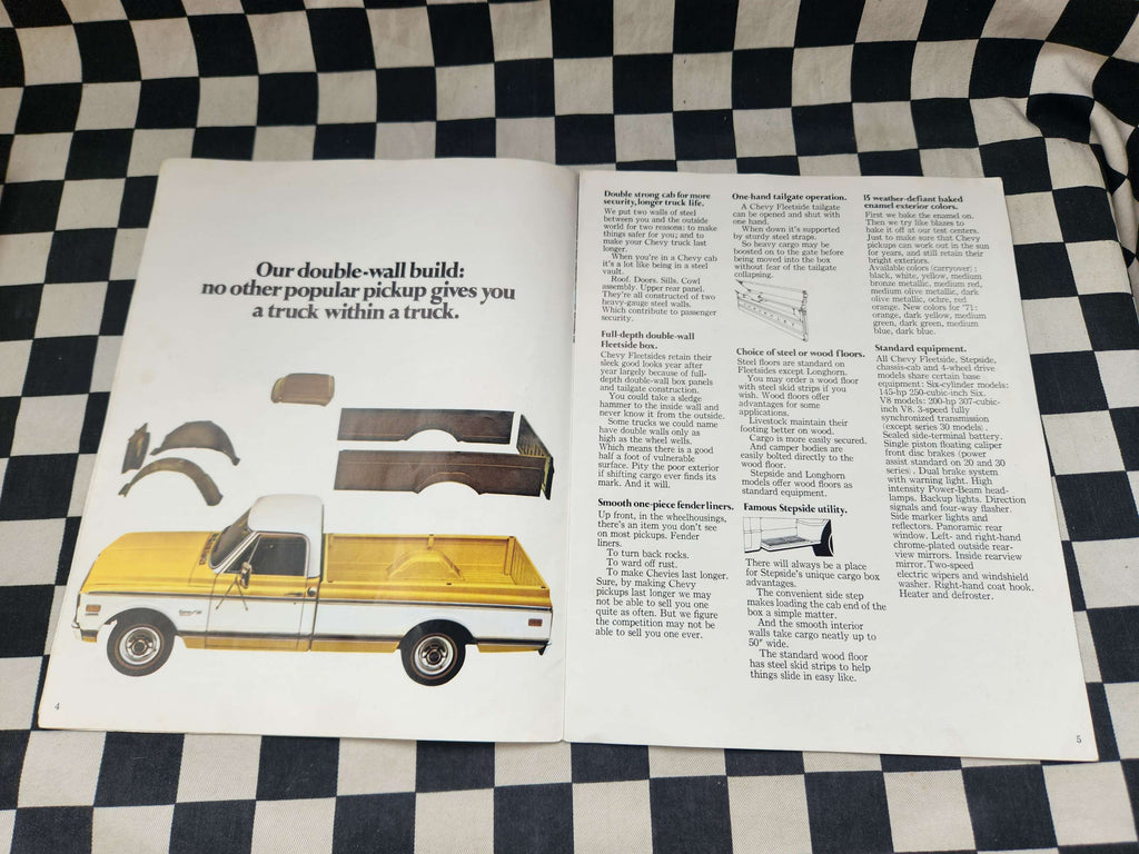 Original 1971 Chevrolet Pickups Full Sales Brochure C10 C20 C30 4x4
