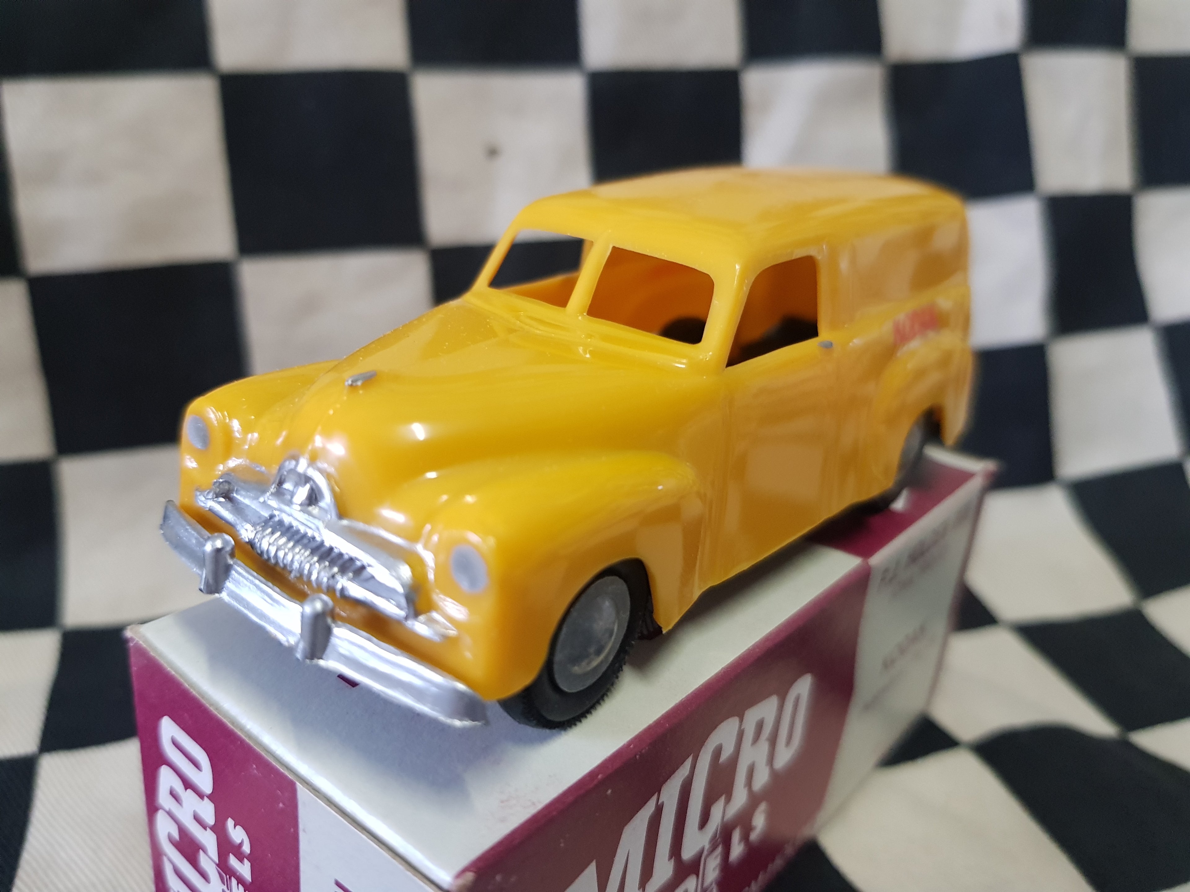 Micro Models Fj Holden Panel Van KODAK Boxed Yellow