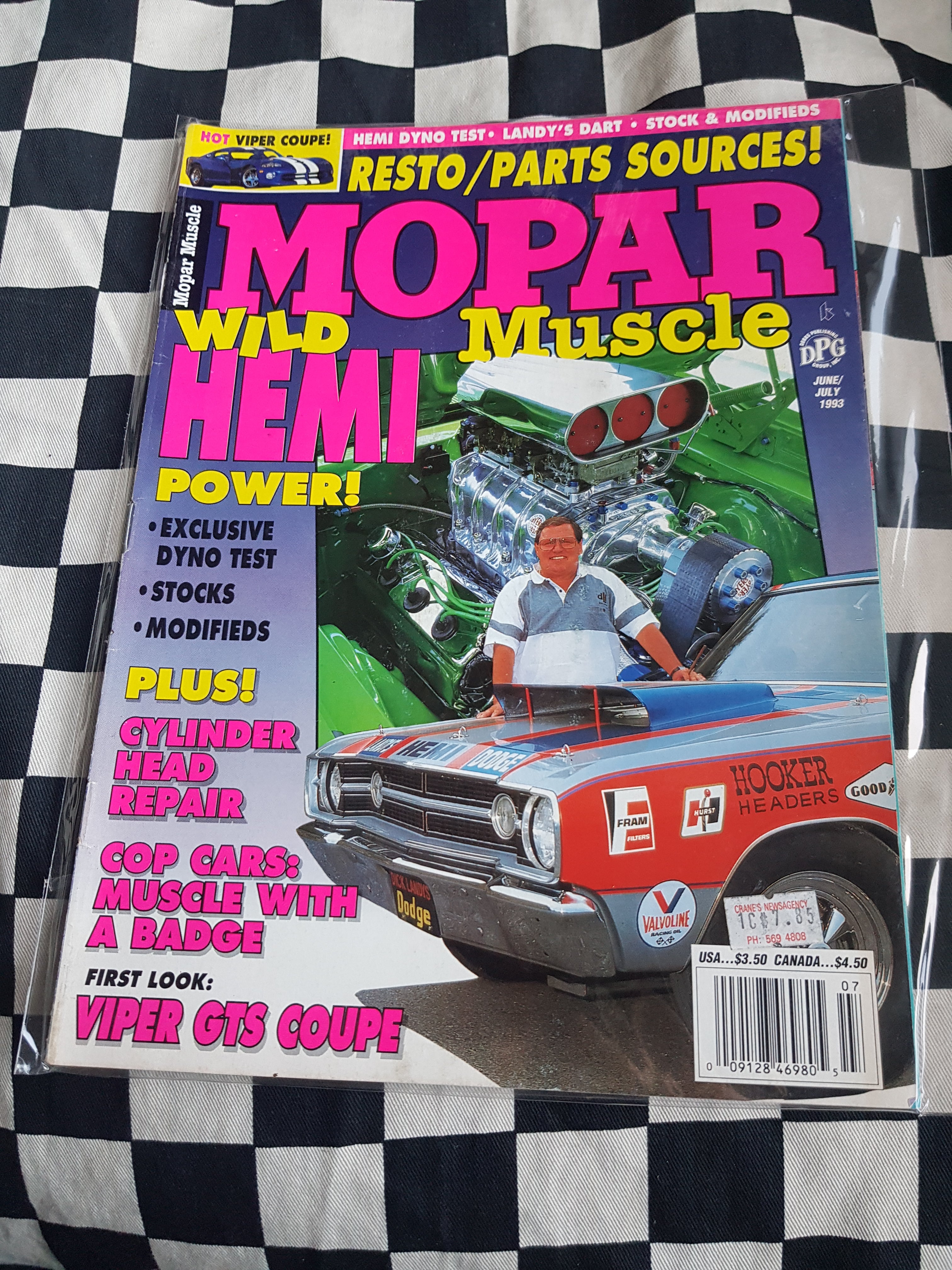 Mopar Muscle 6-7/93 Magazine Dodge Plymouth Hemi Charger Valiant