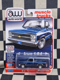 Auto World Muscle Trucks 1984 Chevy Silverado C10 Fleetside Light/ Dark Blue