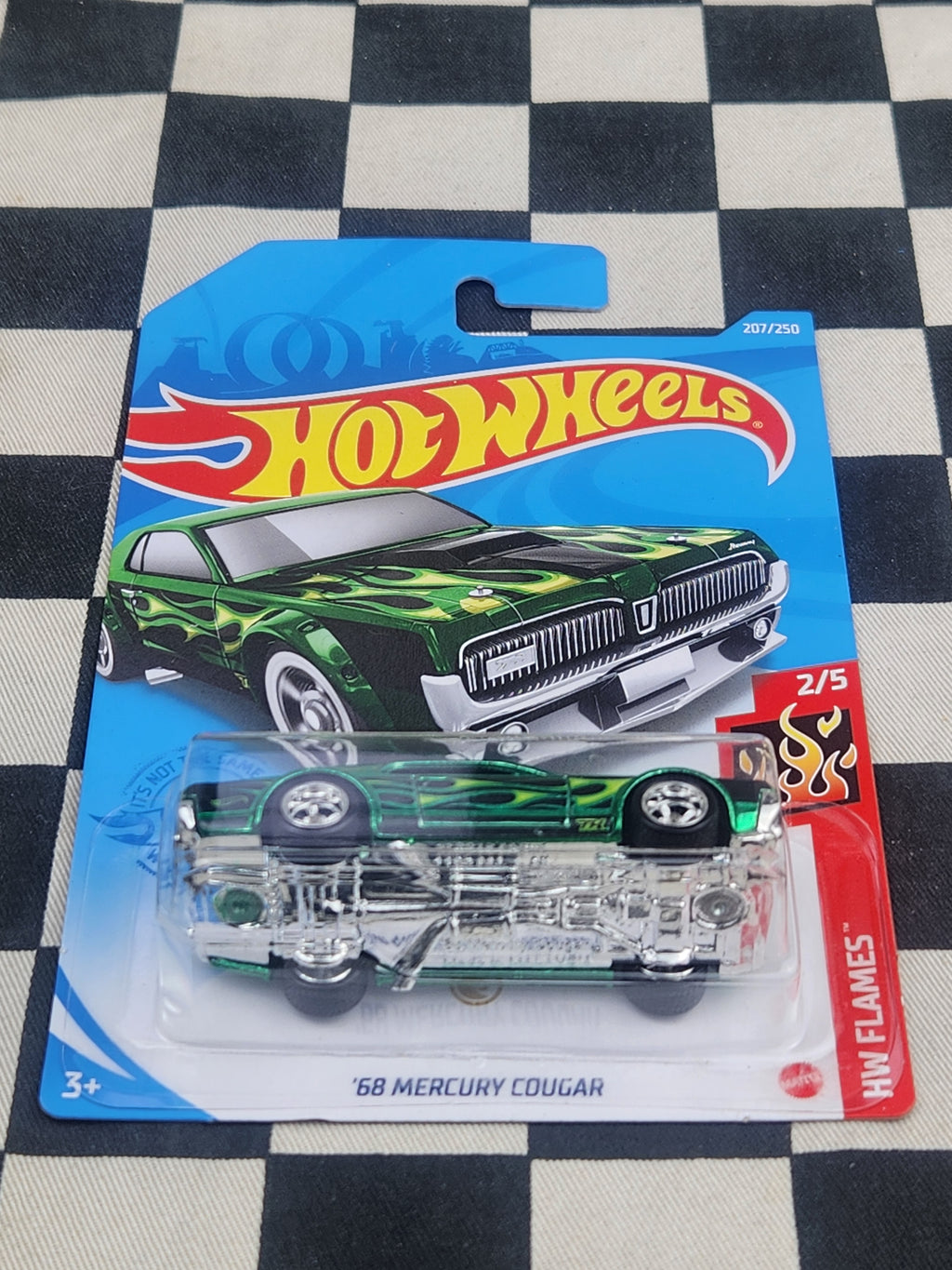 Hot Wheels 2021 Flames SUPER TREASURE HUNT 68 Mercury Cougar