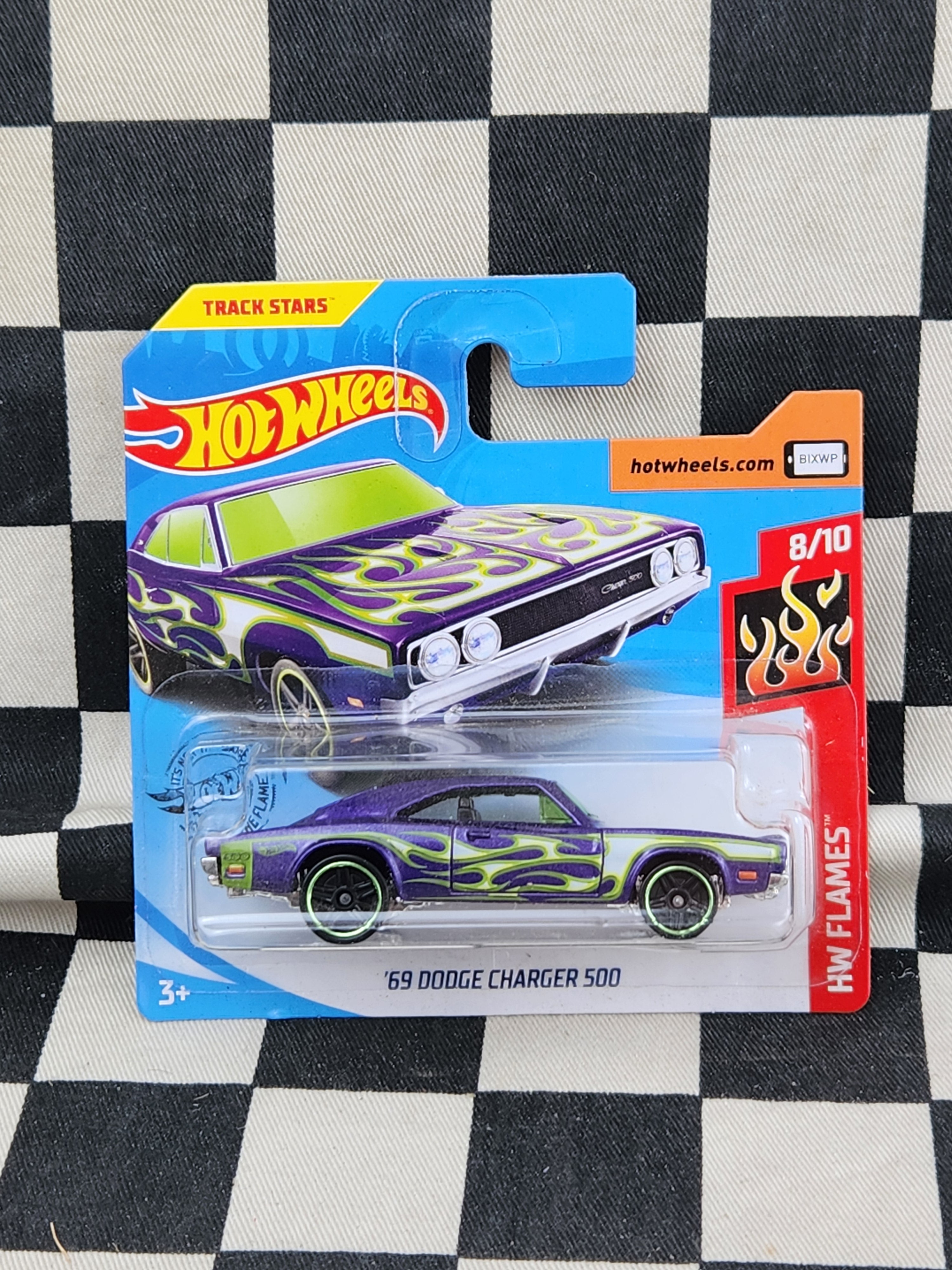 Hot Wheels 2020 Flames 69 Dodge Charger 500 Purple