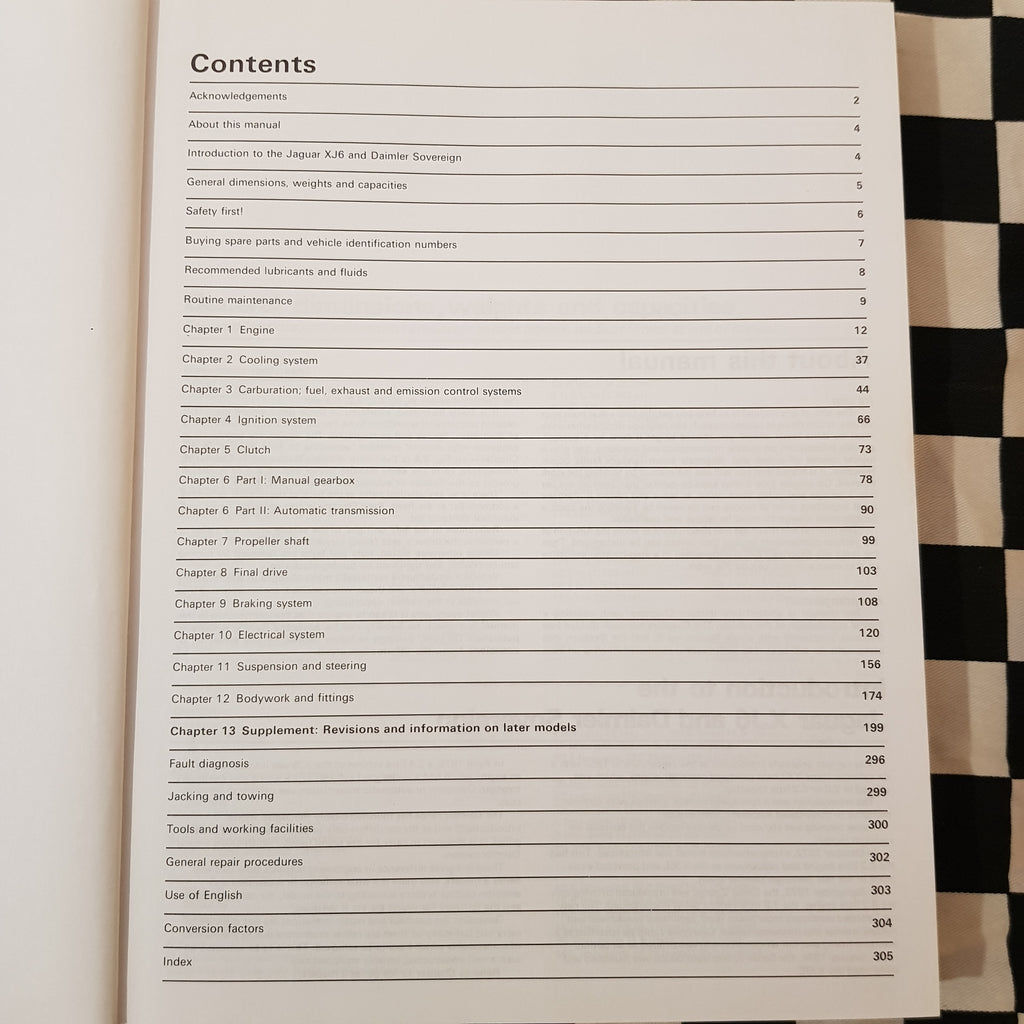 Jaguar Daimler Series 1, 2, 3 1968-1986 Workshop Manual