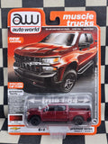 Auto World Muscle Trucks 2019 Chevy Silverado Z71 Custom Trail Boss Cajun Red M