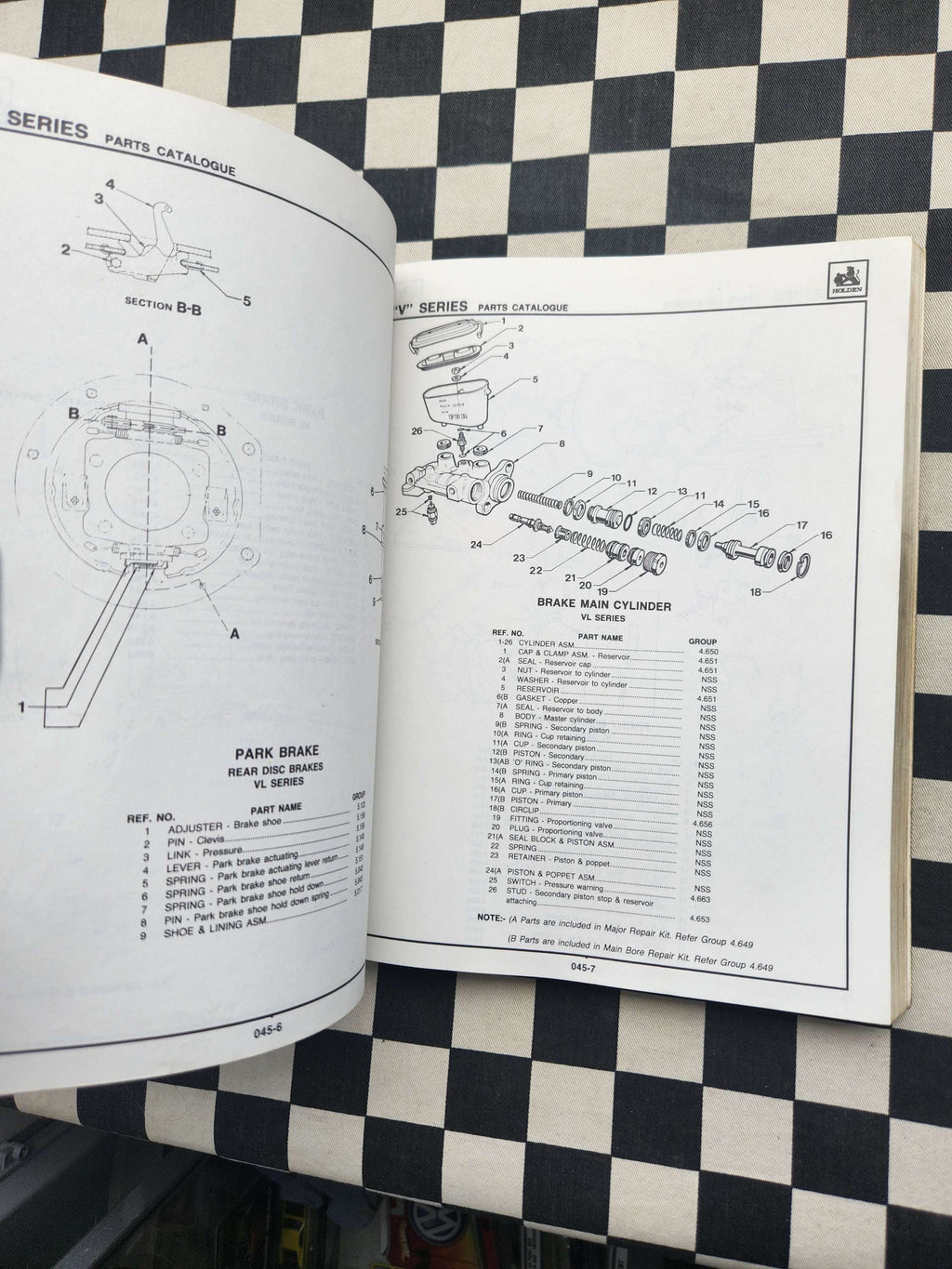 Genuine Holden VL Commodore /Calais Illustrated Parts Catalogue