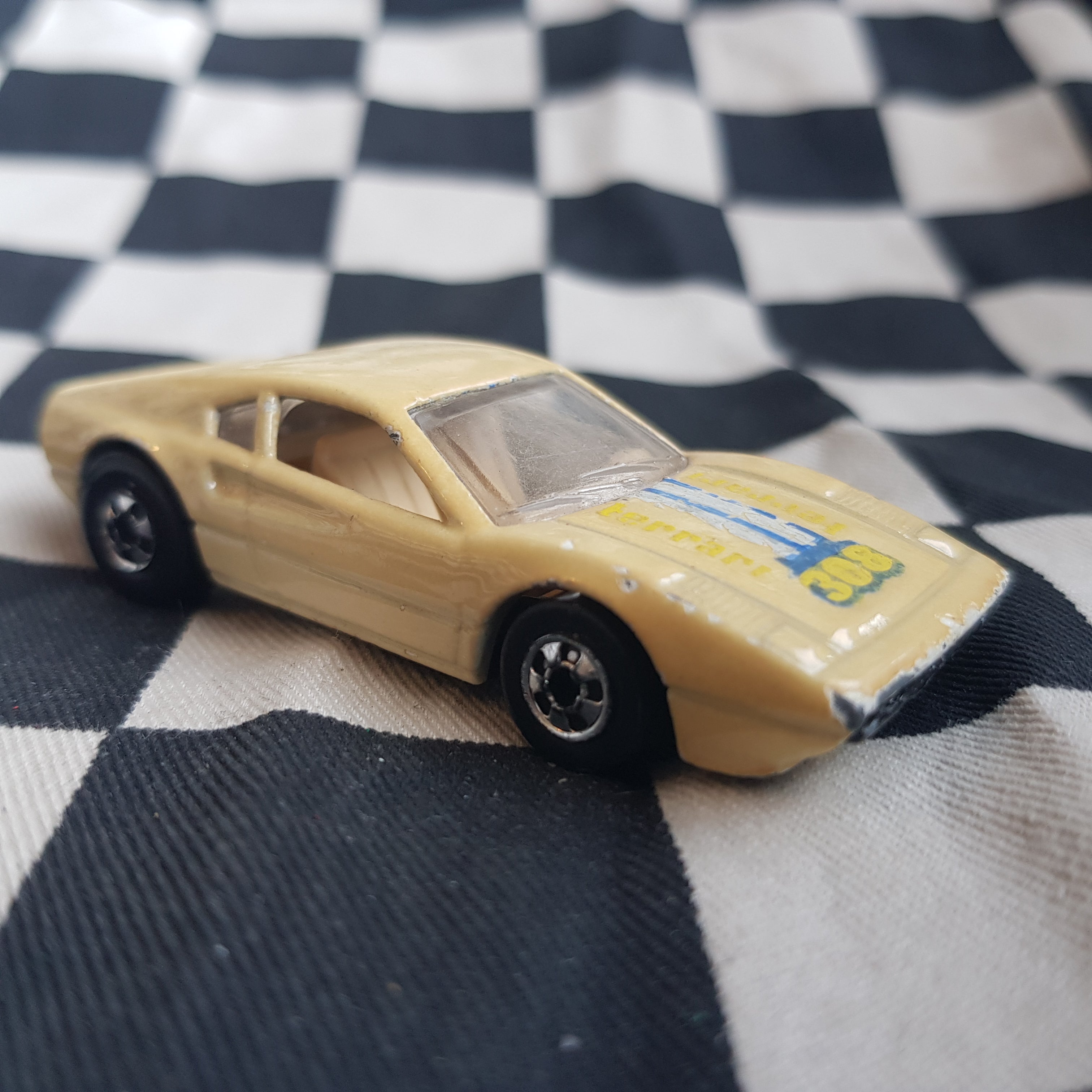 Vintage Loose Hot Wheels Ferrari 308 Cream
