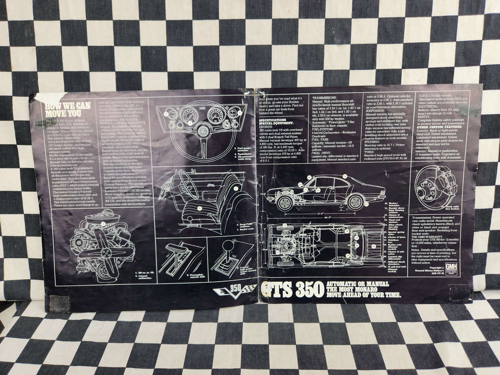 Genuine Holden NOT REPRINT HT GTS MONARO Sales Brochure