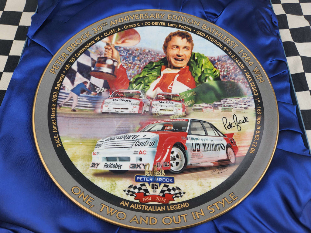 Peter Brock 30th Anniversary 1984 Bathurst Win Large 30cm Collectors Plate