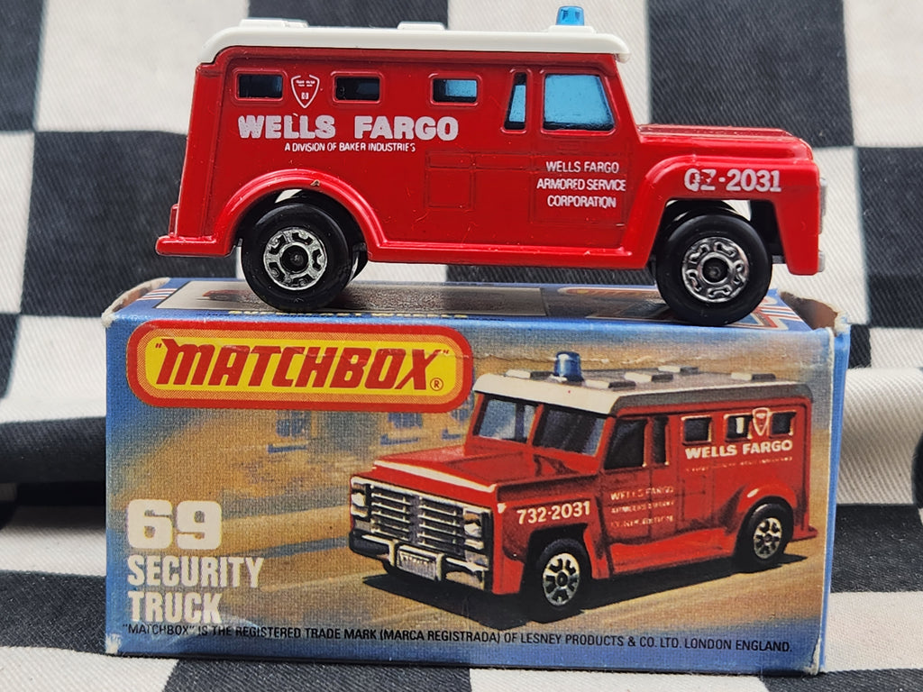 Vintage 1978 Matchbox Security Armoured Truck in Original Box
