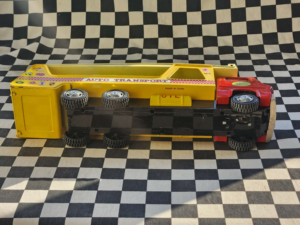 Vintage Japanese Tin Truck Car Carrier