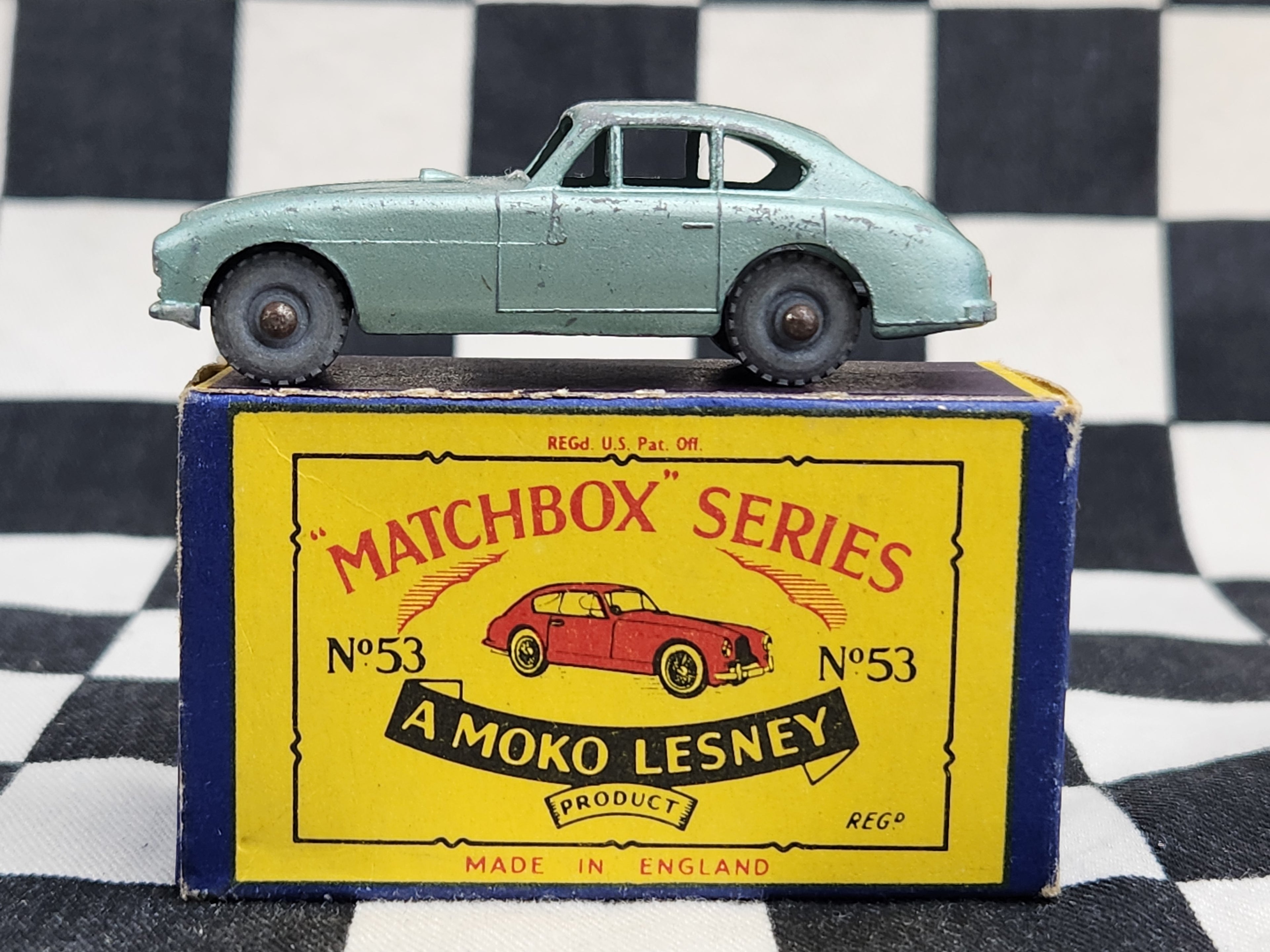 Matchbox Lesney Moko No53 Aston Martin in Original Box