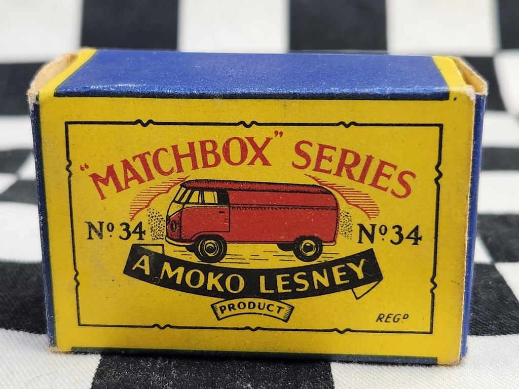 Matchbox Lesney Moko No34 Volkswagen Kombi Van in Original Box