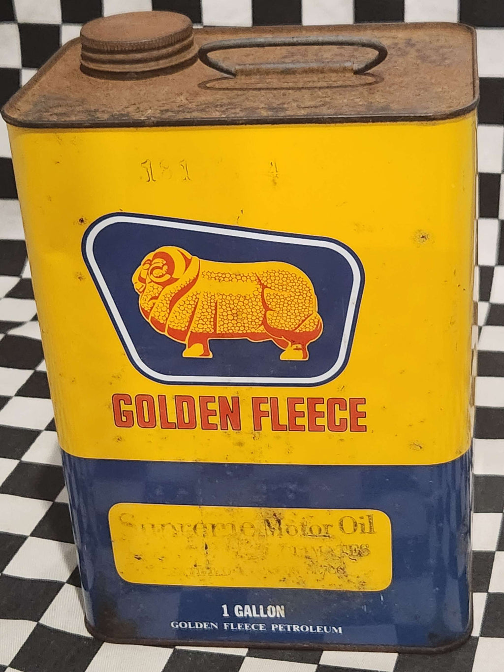 Golden Fleece 1 Gallon Motor Oil Tin