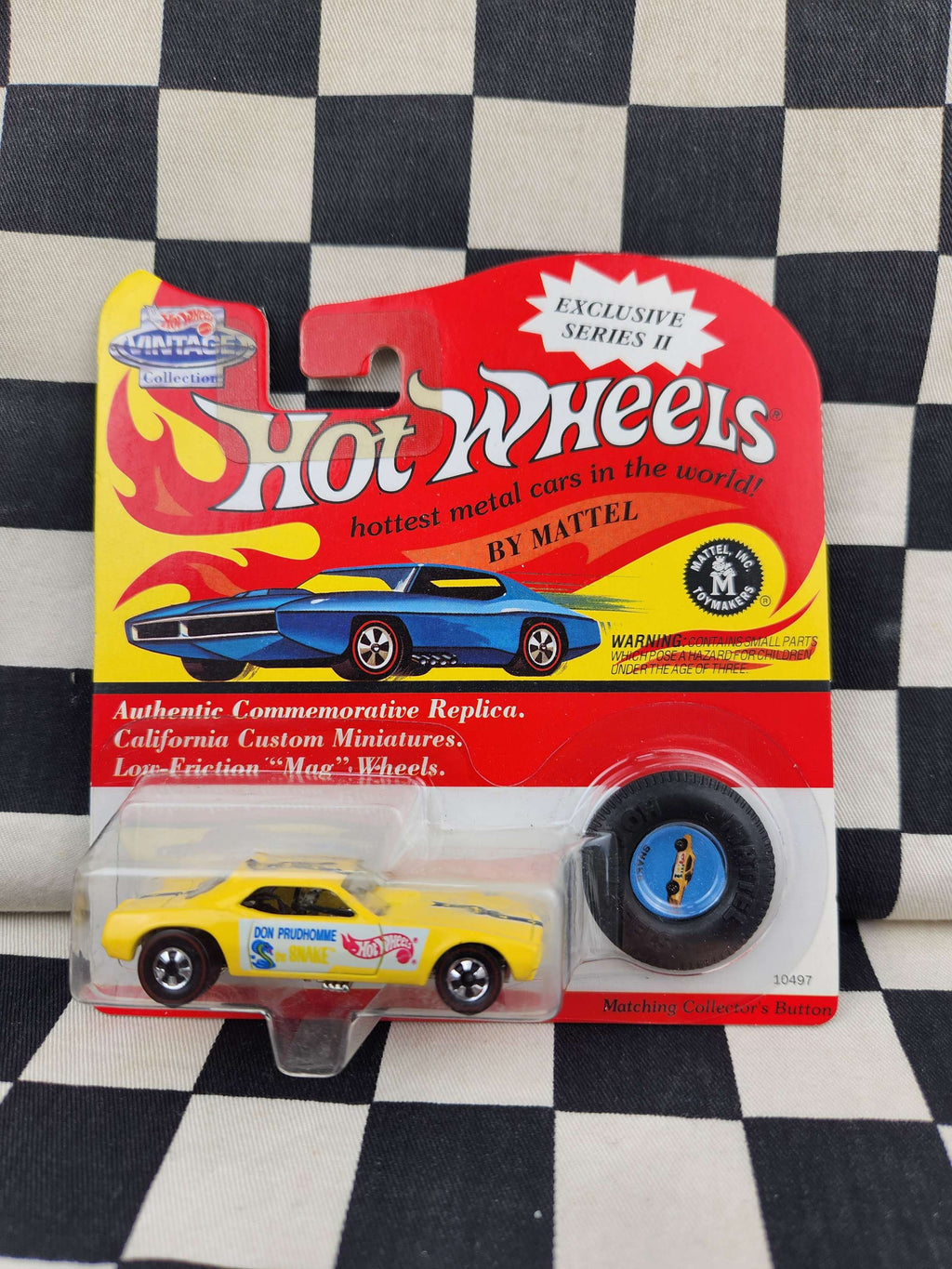 Hot Wheels 25th Anniversary REDLINE The Snake Funny Car Don Prudhomme Yellow