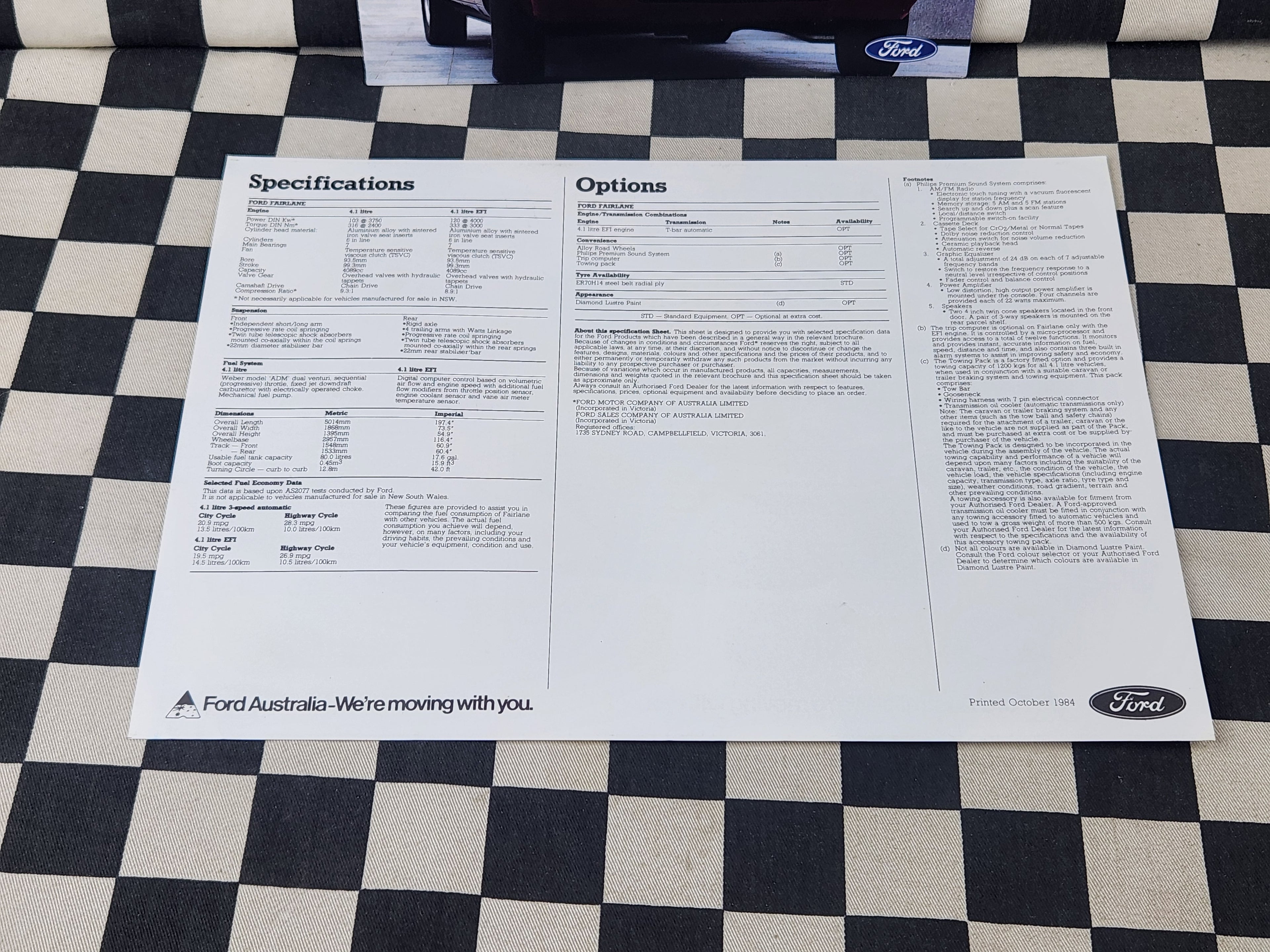 Ford ZL Fairlane Sales Brochure